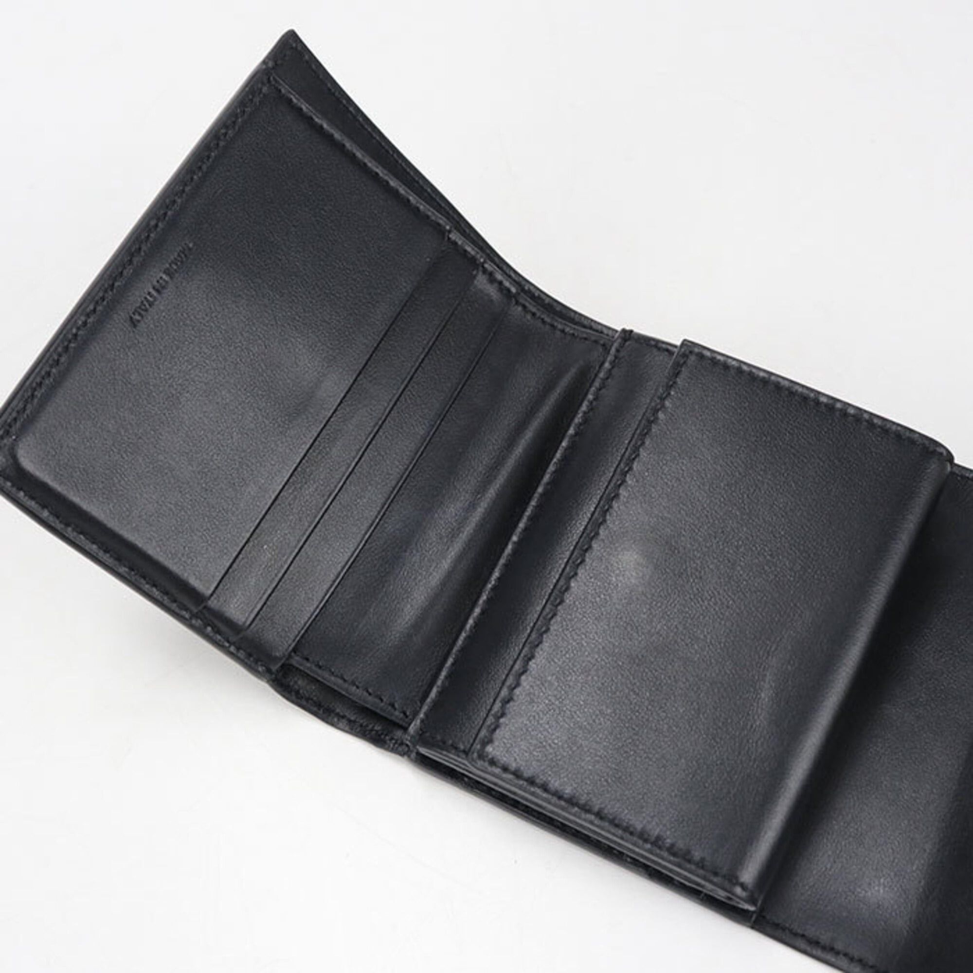 Celine Celine Tri-fold Wallet Small Flap Triomphe Women's Black Size ONE SIZE - 4 Thumbnail