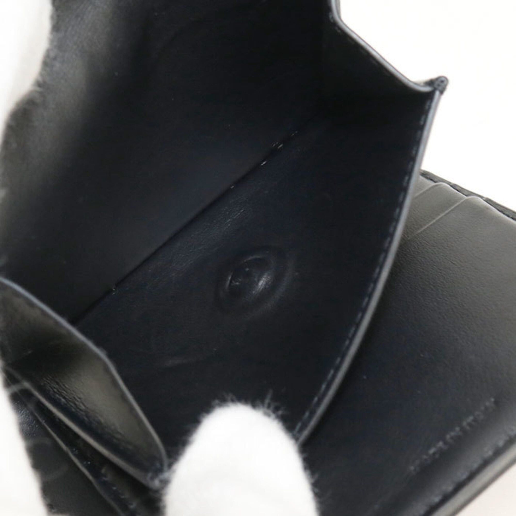 Celine Celine Tri-fold Wallet Small Flap Triomphe Women's Black Size ONE SIZE - 6 Thumbnail