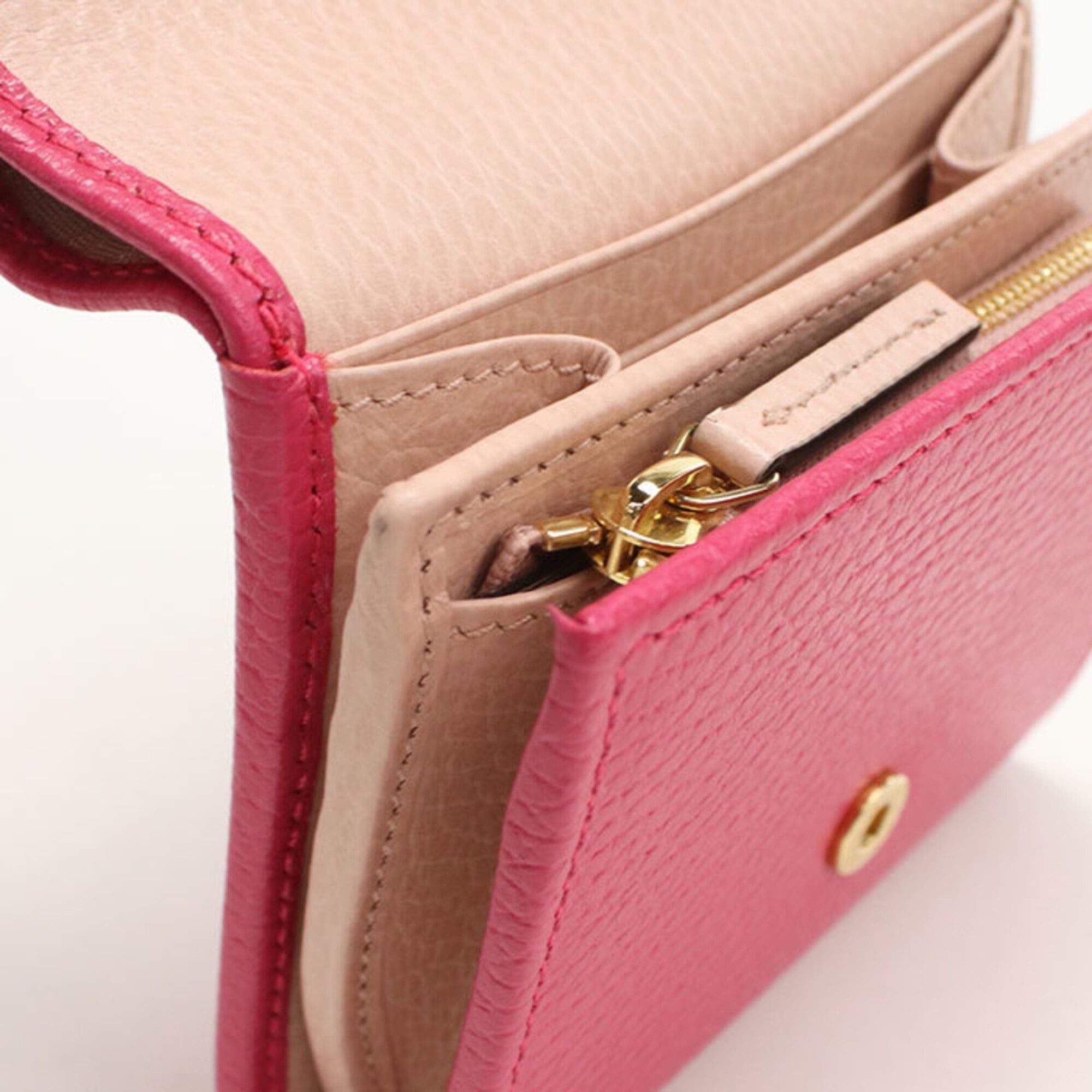 Gucci GUCCI Bi-fold Wallet 598587 Medium Double Knot Women's Pink Size ONE SIZE - 7 Thumbnail