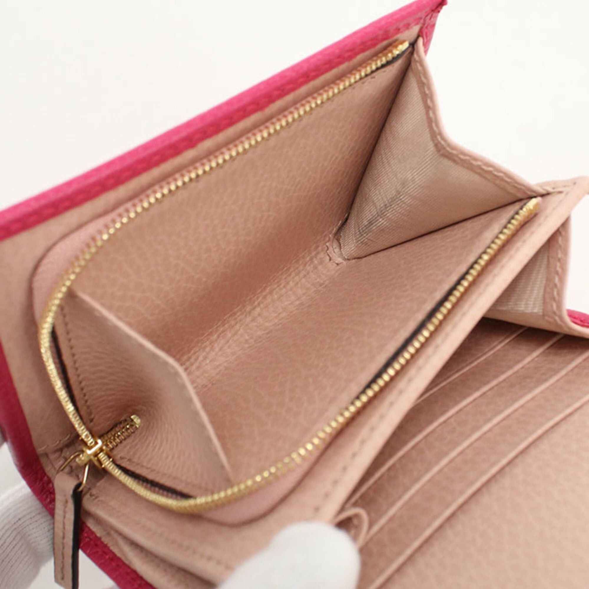 Gucci GUCCI Bi-fold Wallet 598587 Medium Double Knot Women's Pink Size ONE SIZE - 6 Thumbnail