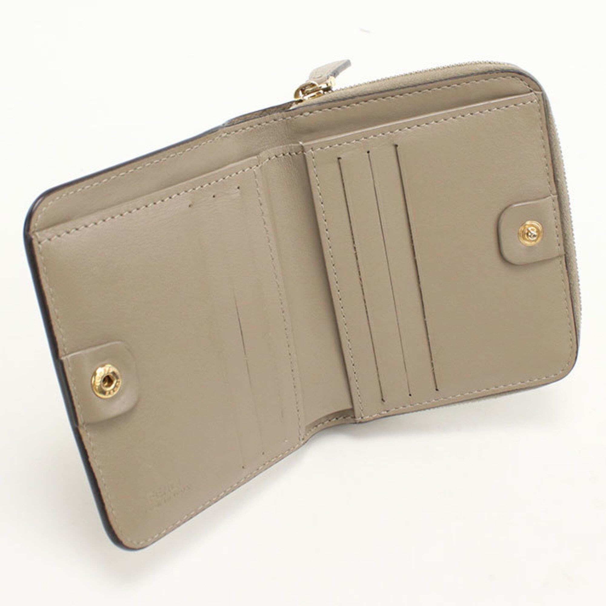 Fendi FENDI Bi-fold Wallet 8M0407 F is Fendi Women's Beige Size ONE SIZE - 3 Thumbnail