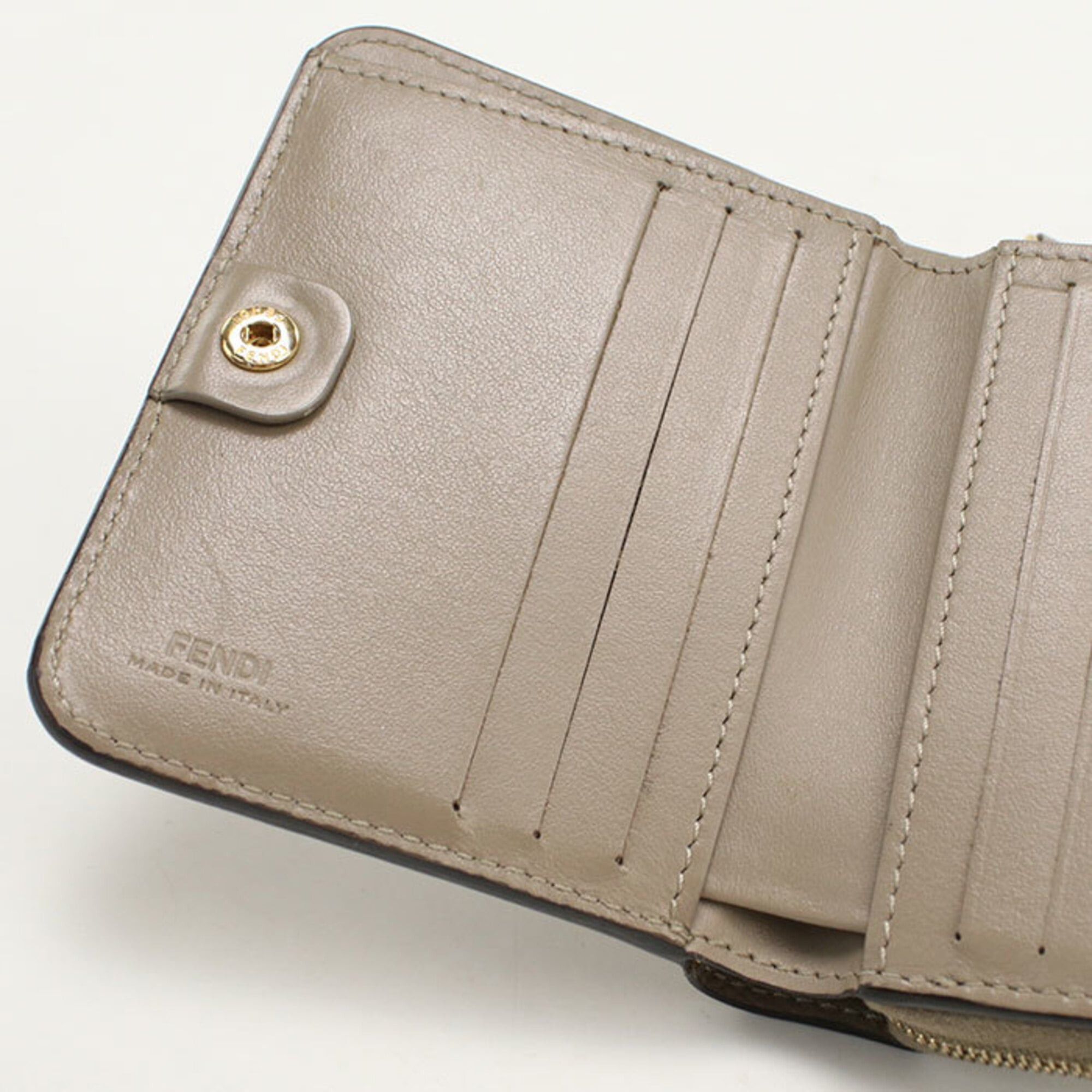 Fendi FENDI Bi-fold Wallet 8M0407 F is Fendi Women's Beige Size ONE SIZE - 8 Thumbnail