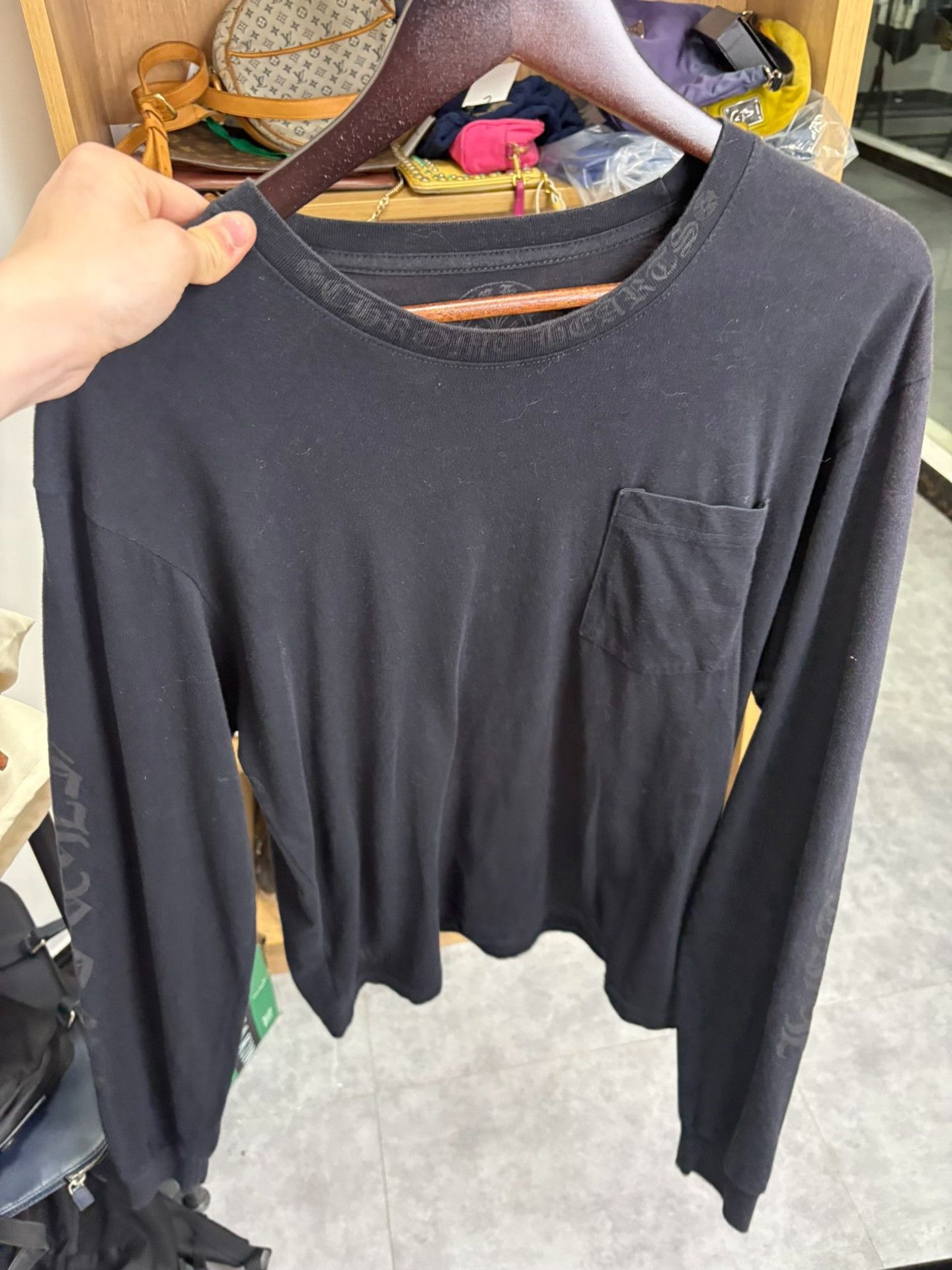 Chrome Hearts Chrome Hearts Logo Pocket Long Sleeve T-Shirt L Size US L / EU 52-54 / 3 - 9 Thumbnail