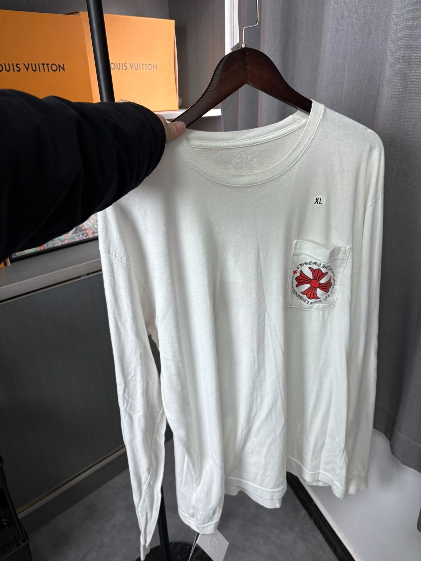 Chrome Hearts Chrome Hearts Red Cross Graphic Long Sleeve T-Shirt XL Size US XL / EU 56 / 4 - 10 Thumbnail