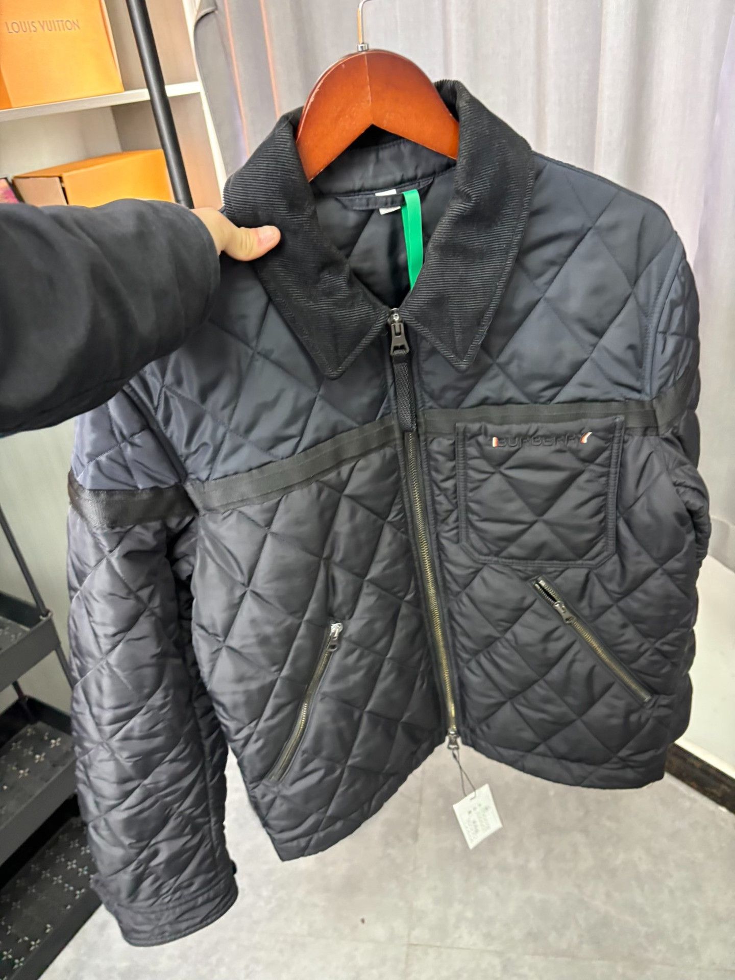 Burberry Burberry Diamond Quilted Corduroy Collar Jacket XS Size US XS / EU 42 / 0 - 7 Thumbnail