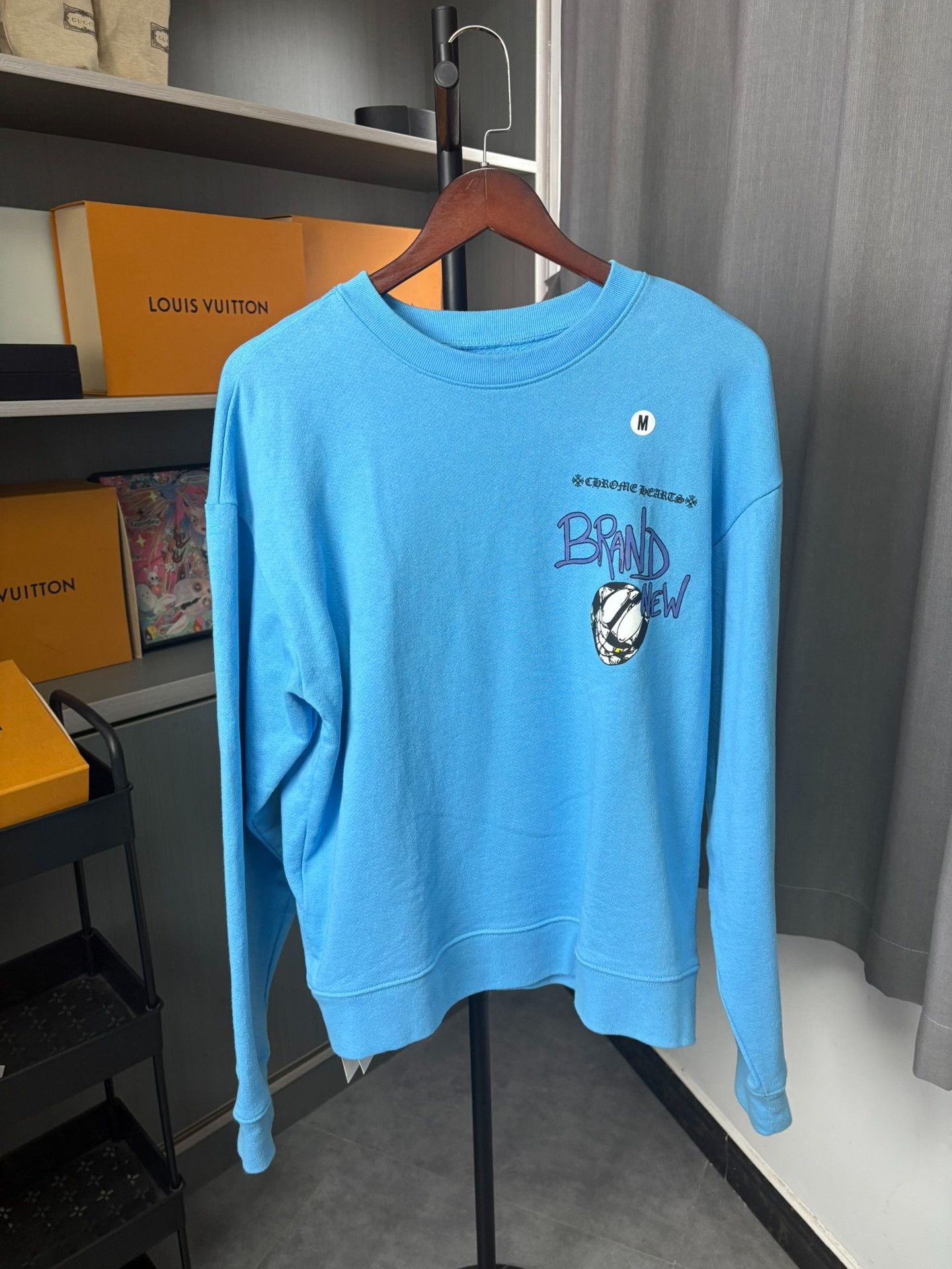 Chrome Hearts Chrome Hearts x Matty Boy Blue Sweatshirt M Size US M / EU 48-50 / 2 - 2 Thumbnail