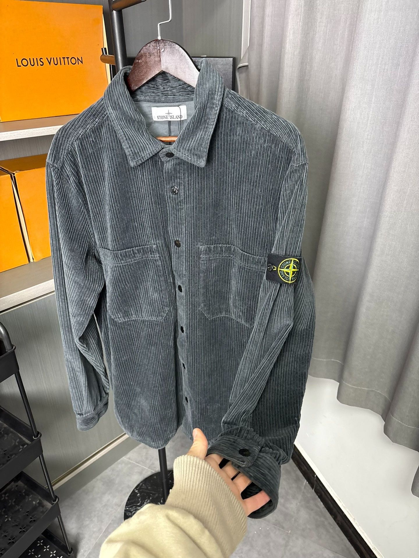 Stone Island Stone Island Corduroy Double Pocket Shirt XXL Size US XXL / EU 58 / 5 - 5 Thumbnail