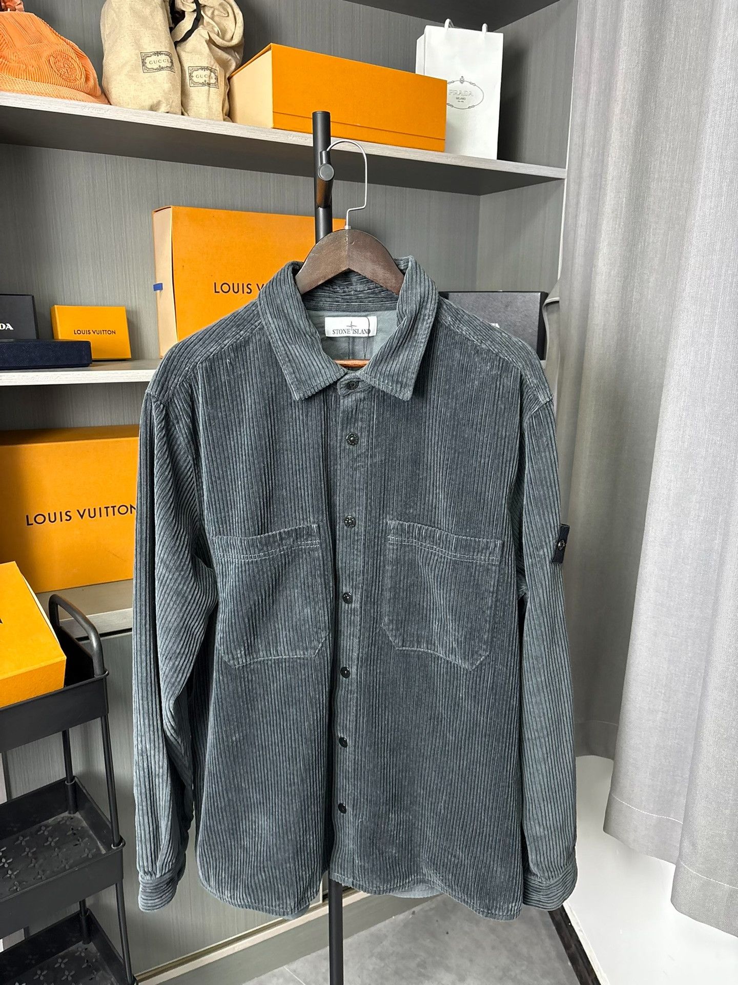 Stone Island Stone Island Corduroy Double Pocket Shirt XXL Size US XXL / EU 58 / 5 - 2 Thumbnail