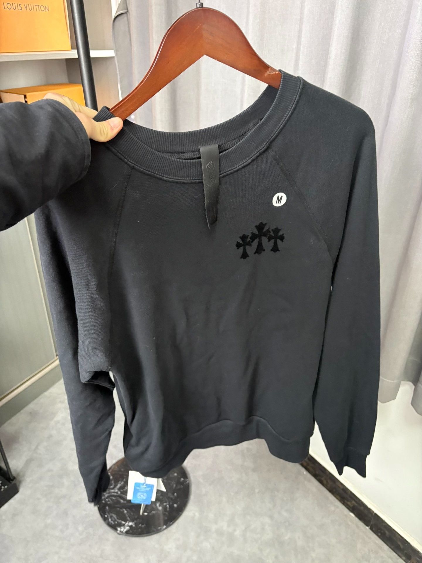 Chrome Hearts Chrome Hearts Flocked Cross Sweatshirt Size M Size US M / EU 48-50 / 2 - 9 Thumbnail