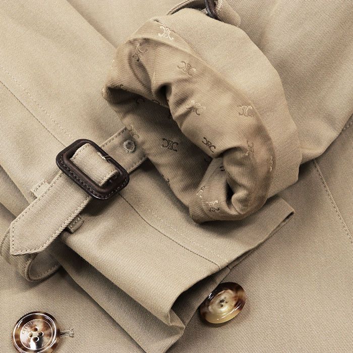 Celine Celine Celine Wool Cotton Gabardine Trench Coat Textile Outerwear DUTY FREE for USA Size ONE SIZE - 5 Thumbnail