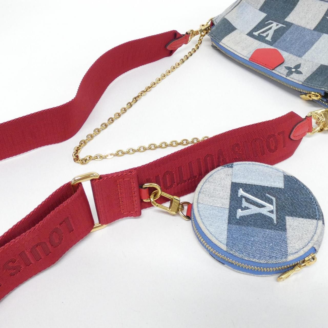 Louis Vuitton Louis Vuitton Louis Vuitton Denim Monogram Shoulder Bag Textile Shoulder Bag M44990 DUTY FREE for USA Size ONE SIZE - 5 Thumbnail