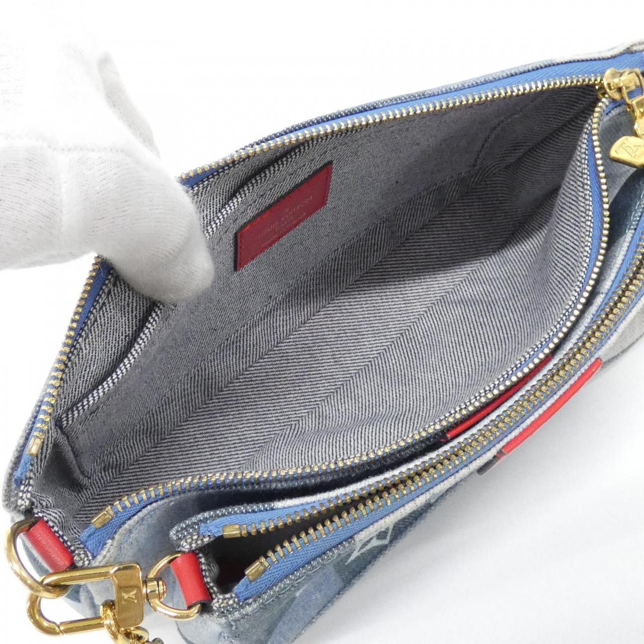 Louis Vuitton Louis Vuitton Louis Vuitton Denim Monogram Shoulder Bag Textile Shoulder Bag M44990 DUTY FREE for USA Size ONE SIZE - 6 Thumbnail