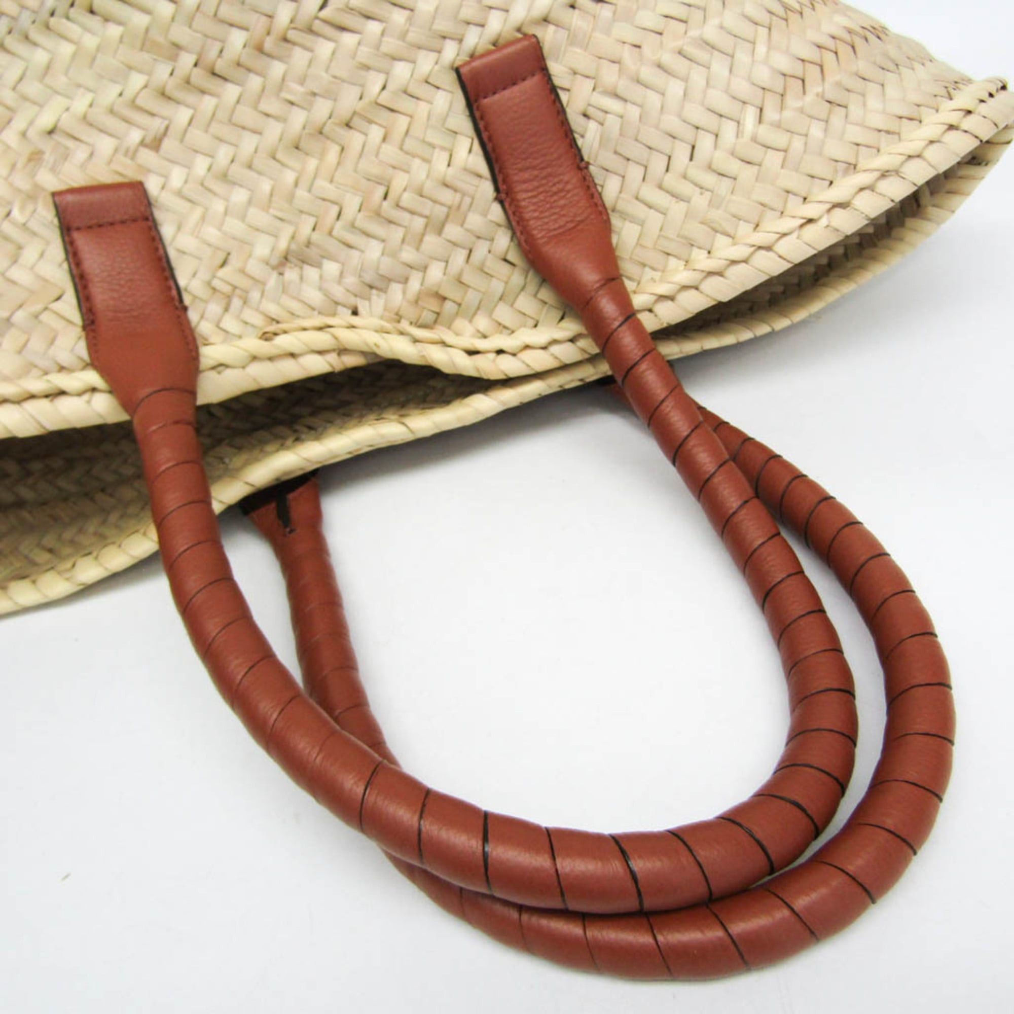 Chloe Chloé Marcie Basket Bag CHC20US828C97 Women's Raffia,Leather Handbag,Tote Bag Brown Size ONE SIZE - 15 Thumbnail