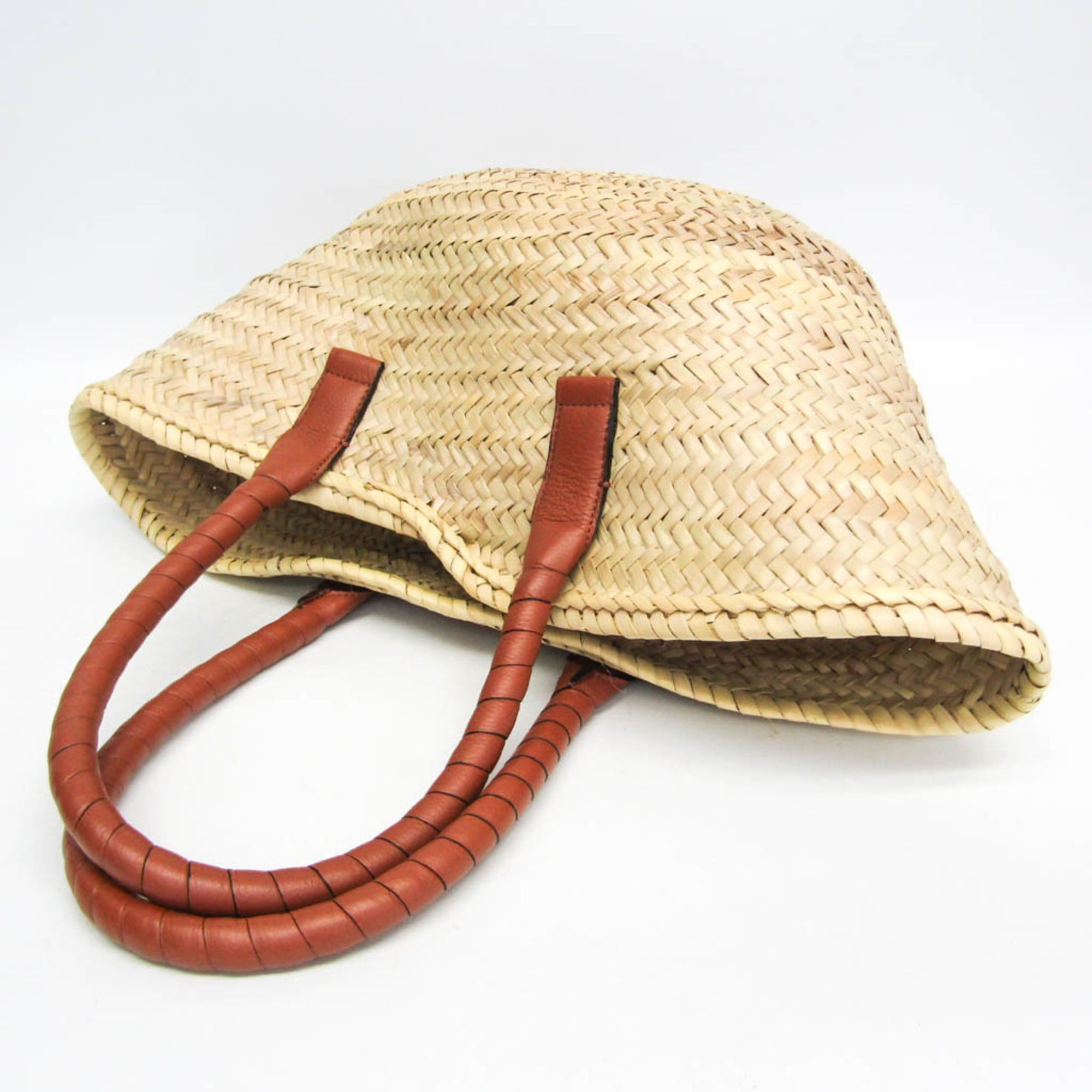 Chloe Chloé Marcie Basket Bag CHC20US828C97 Women's Raffia,Leather Handbag,Tote Bag Brown Size ONE SIZE - 10 Thumbnail