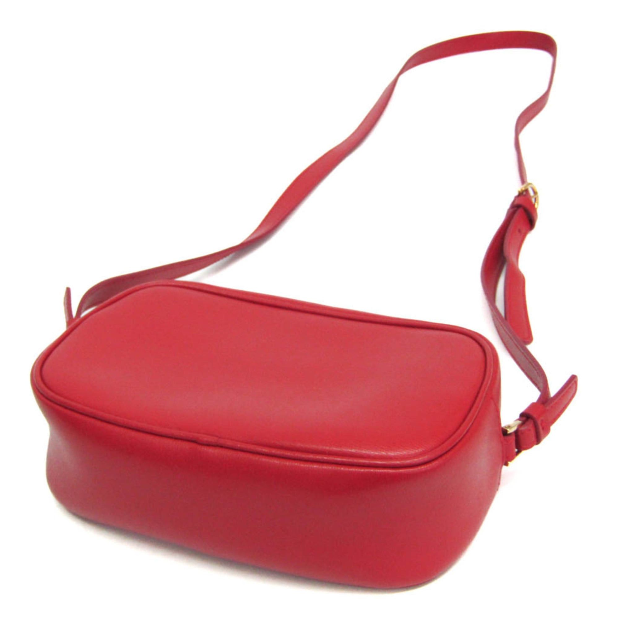 Salvatore Ferragamo Salvatore Ferragamo Gancini Pouch AB-21 H006 Women's Leather Shoulder Bag Red Color Size ONE SIZE - 3 Thumbnail