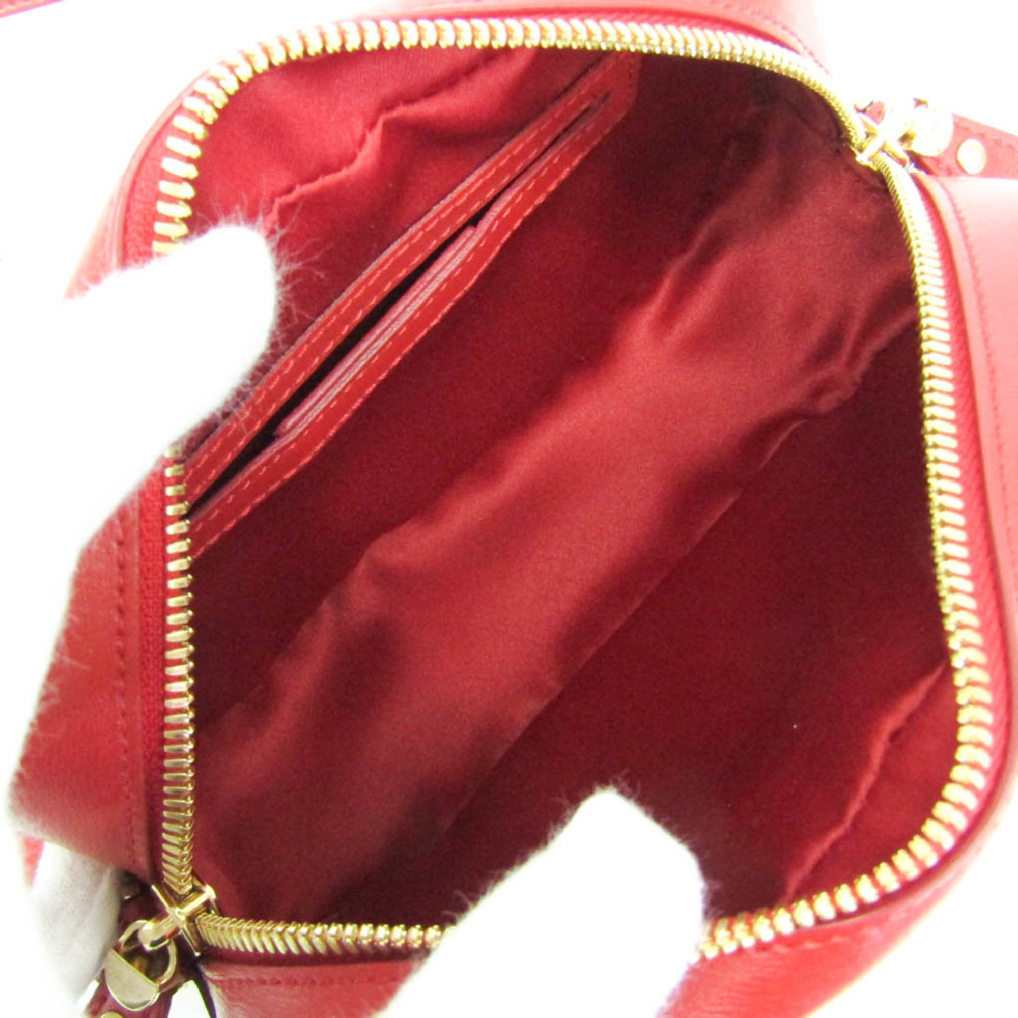 Salvatore Ferragamo Salvatore Ferragamo Gancini Pouch AB-21 H006 Women's Leather Shoulder Bag Red Color Size ONE SIZE - 4 Thumbnail