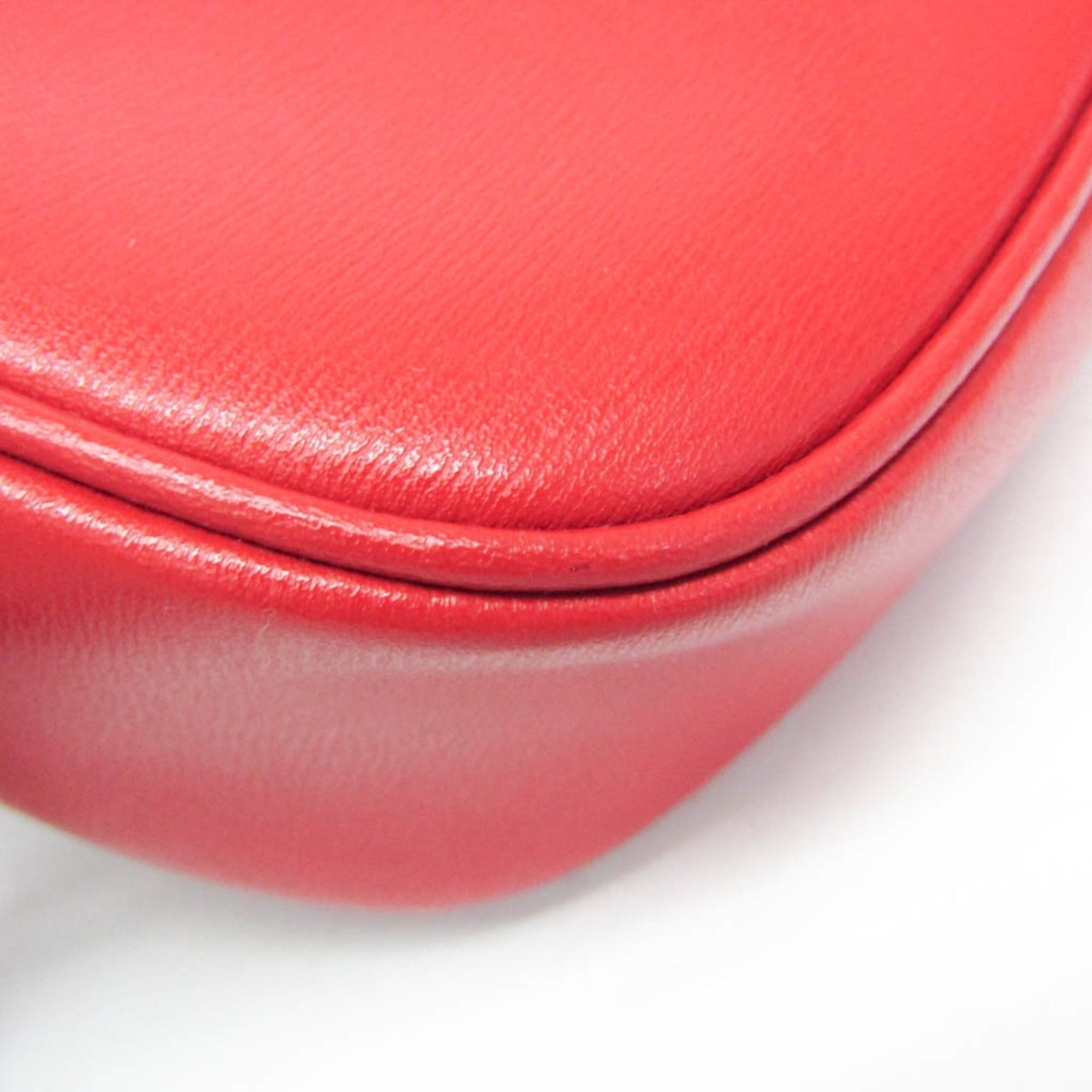 Salvatore Ferragamo Salvatore Ferragamo Gancini Pouch AB-21 H006 Women's Leather Shoulder Bag Red Color Size ONE SIZE - 6 Thumbnail