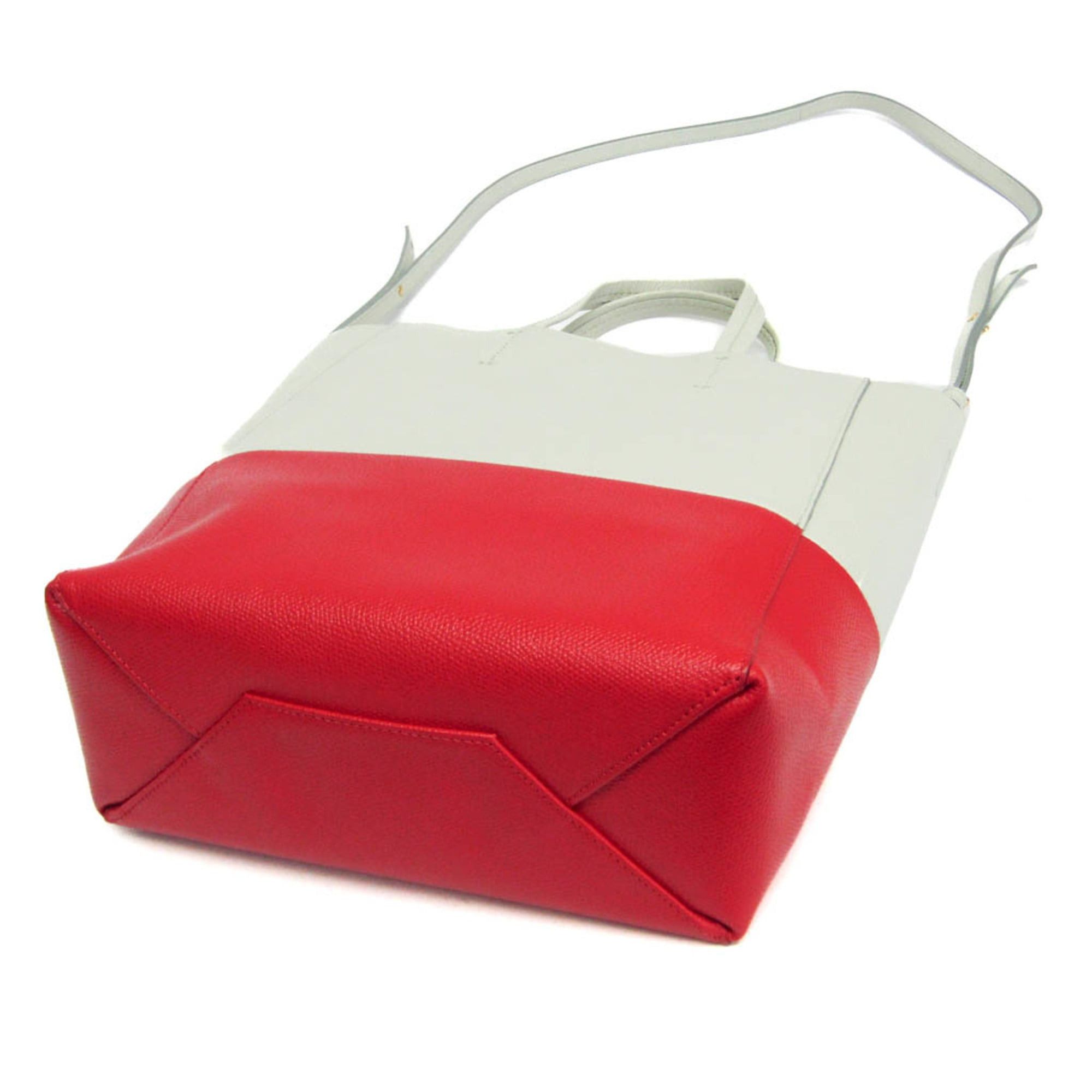 Celine Celine Cabas SMALL VERTICAL 176163 Women's Leather Shoulder Bag,Tote Bag Light Green,Red Color Size ONE SIZE - 3 Thumbnail
