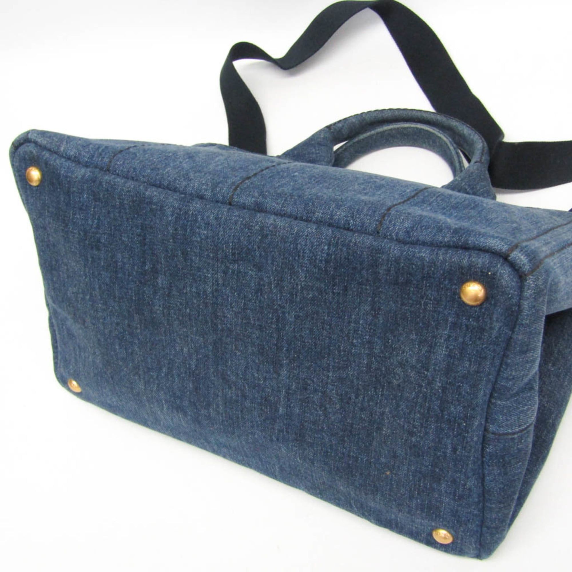 Prada Prada Canapa 1BG642 Women's Denim Handbag,Shoulder Bag Blue Size ONE SIZE - 5 Thumbnail