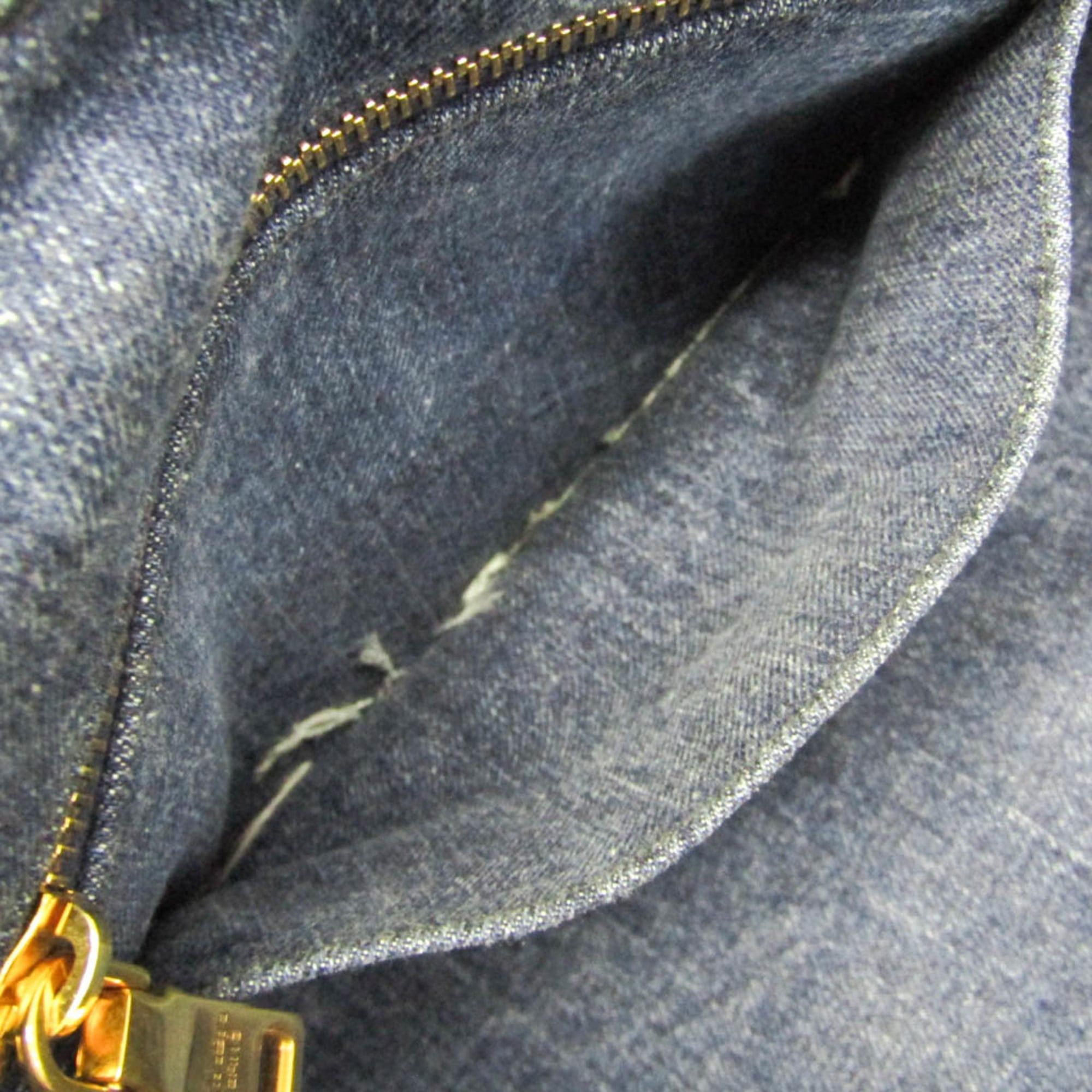 Prada Prada Canapa 1BG642 Women's Denim Handbag,Shoulder Bag Blue Size ONE SIZE - 11 Thumbnail