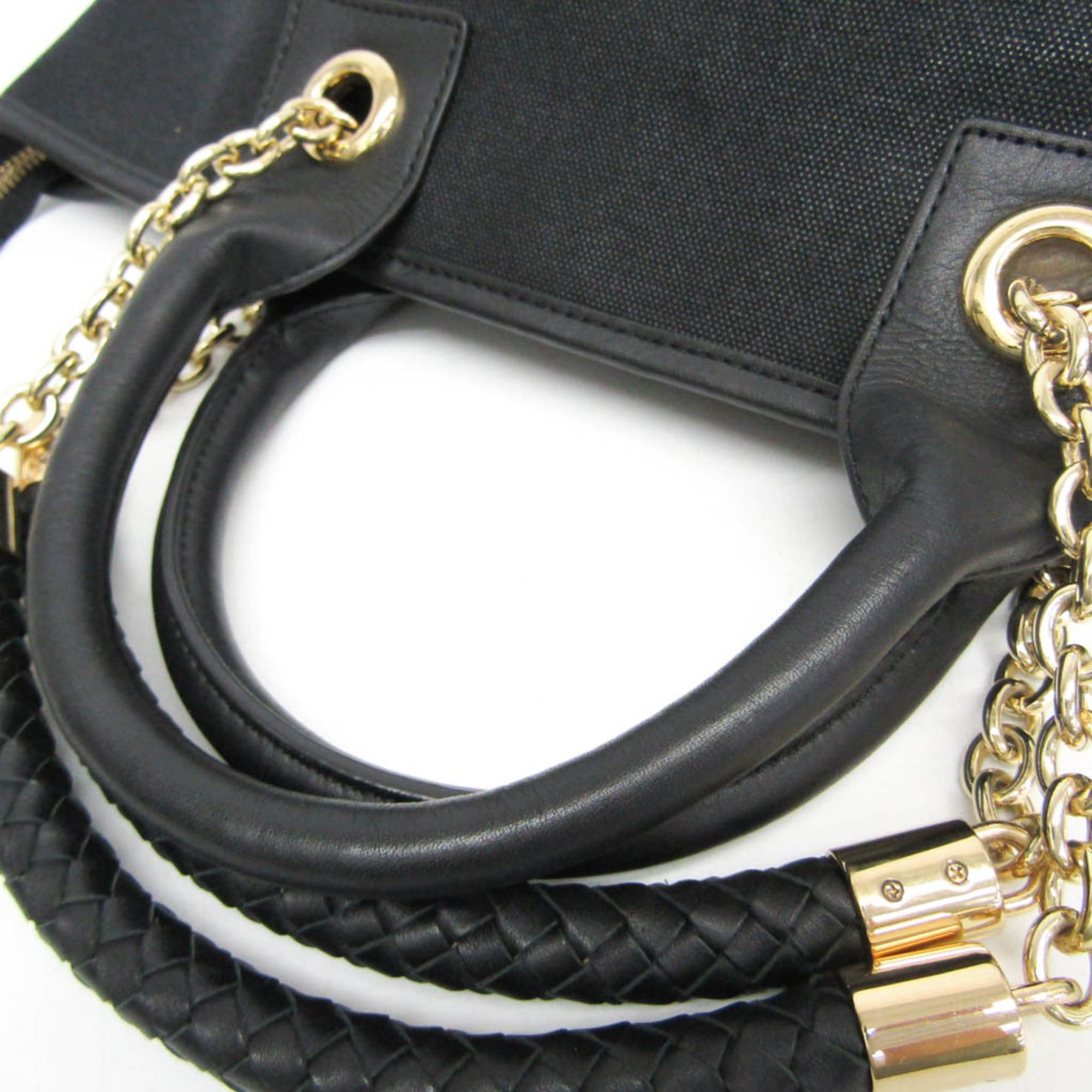 Other Hunting World Double Handle Women's Canvas,Leather Handbag,Tote Bag Black Size ONE SIZE - 9 Thumbnail