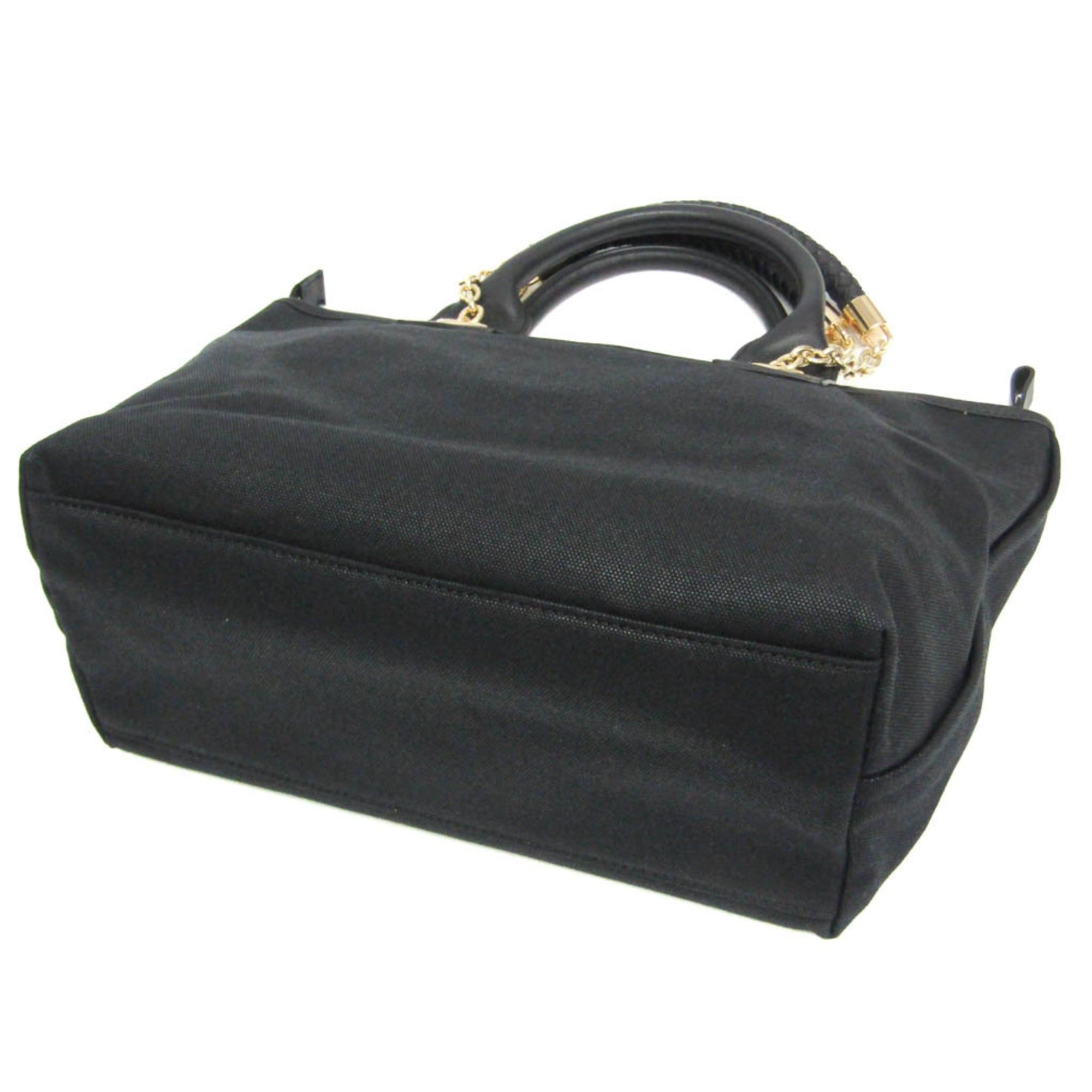Other Hunting World Double Handle Women's Canvas,Leather Handbag,Tote Bag Black Size ONE SIZE - 3 Thumbnail