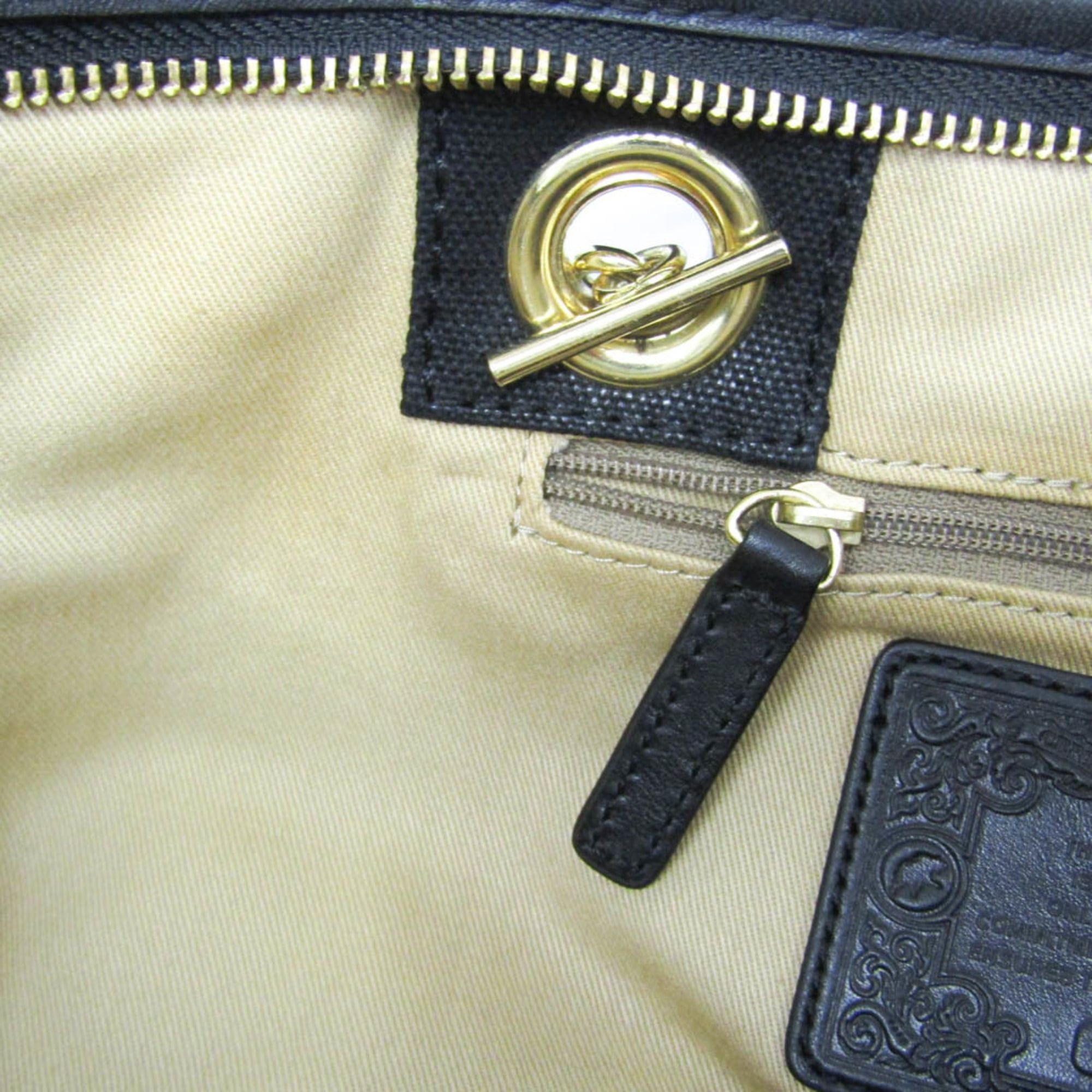 Other Hunting World Double Handle Women's Canvas,Leather Handbag,Tote Bag Black Size ONE SIZE - 16 Thumbnail
