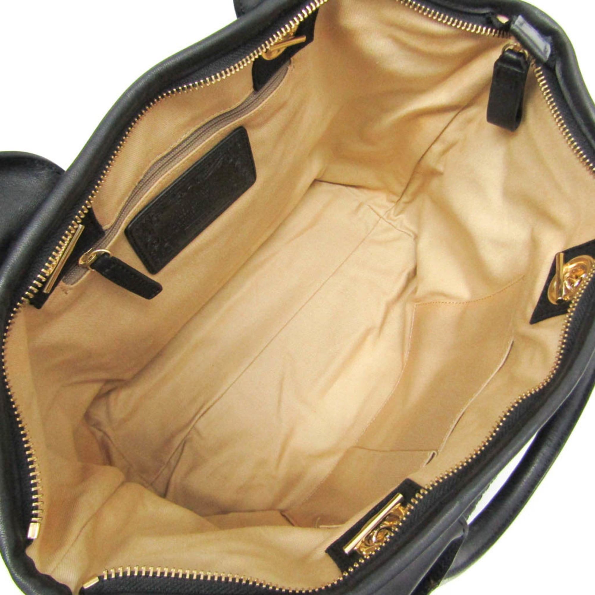 Other Hunting World Double Handle Women's Canvas,Leather Handbag,Tote Bag Black Size ONE SIZE - 4 Thumbnail