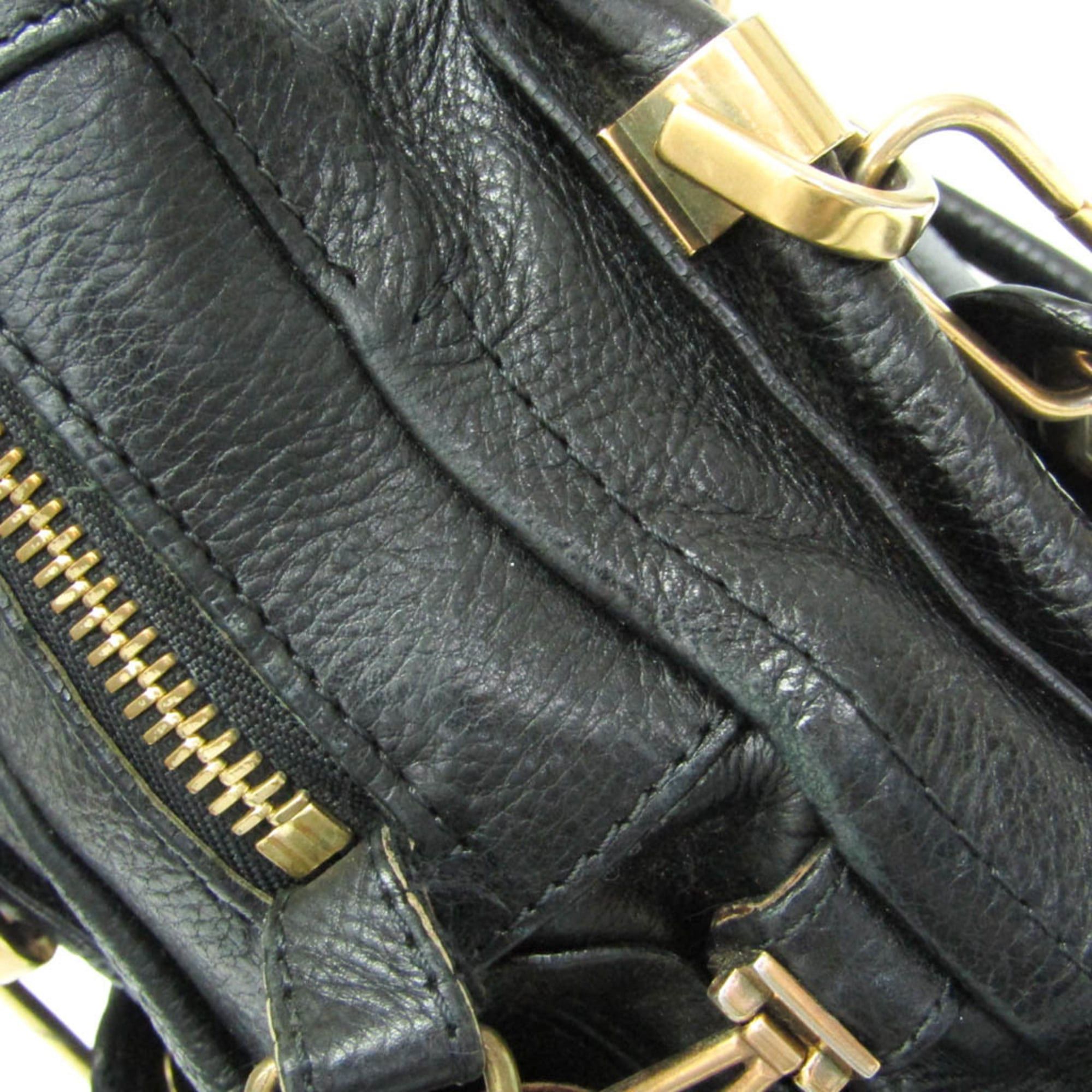 Chloe Chloé Paraty Large Women's Leather Handbag,Shoulder Bag Black Size ONE SIZE - 10 Thumbnail
