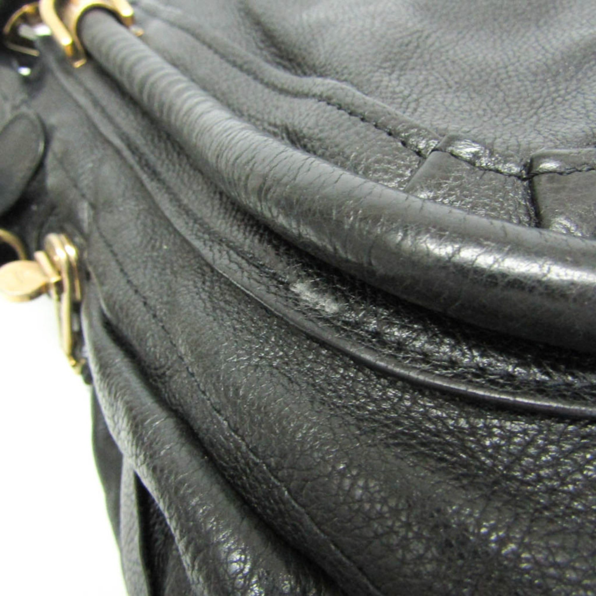 Chloe Chloé Paraty Large Women's Leather Handbag,Shoulder Bag Black Size ONE SIZE - 5 Thumbnail