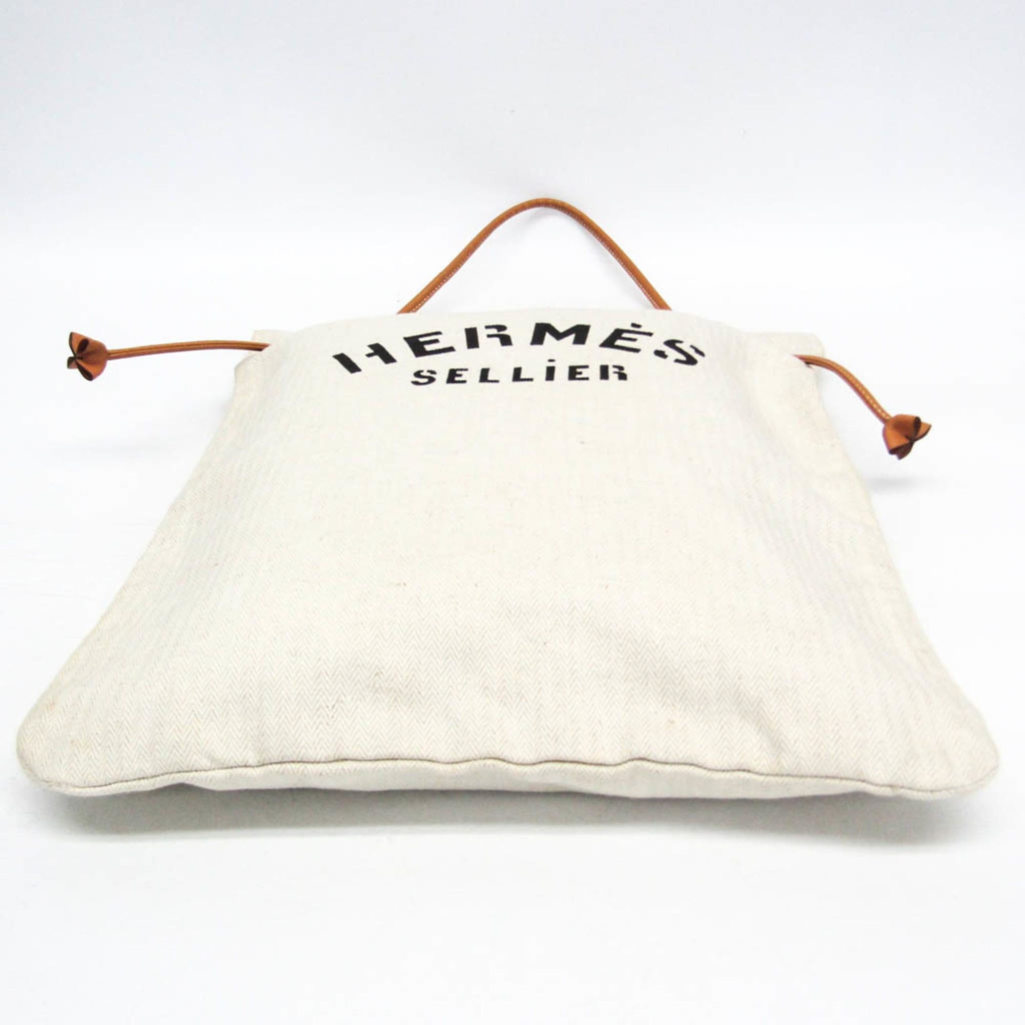 Hermes Hermes Aline GM Women's Cotton,Leather Shoulder Bag Brown,Off-white Size ONE SIZE - 4 Thumbnail