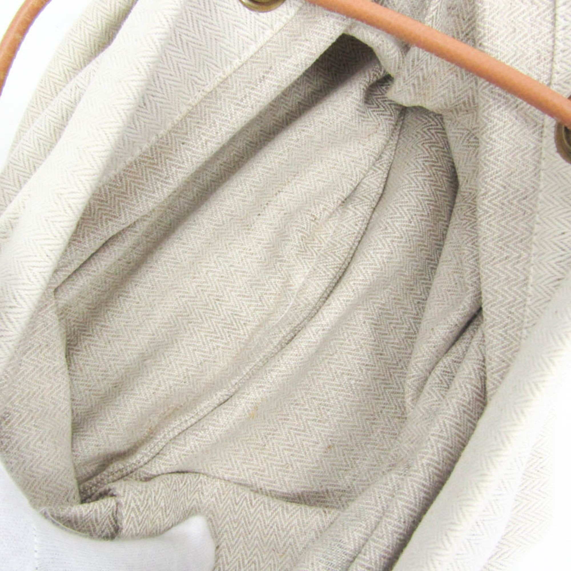 Hermes Hermes Aline GM Women's Cotton,Leather Shoulder Bag Brown,Off-white Size ONE SIZE - 14 Thumbnail