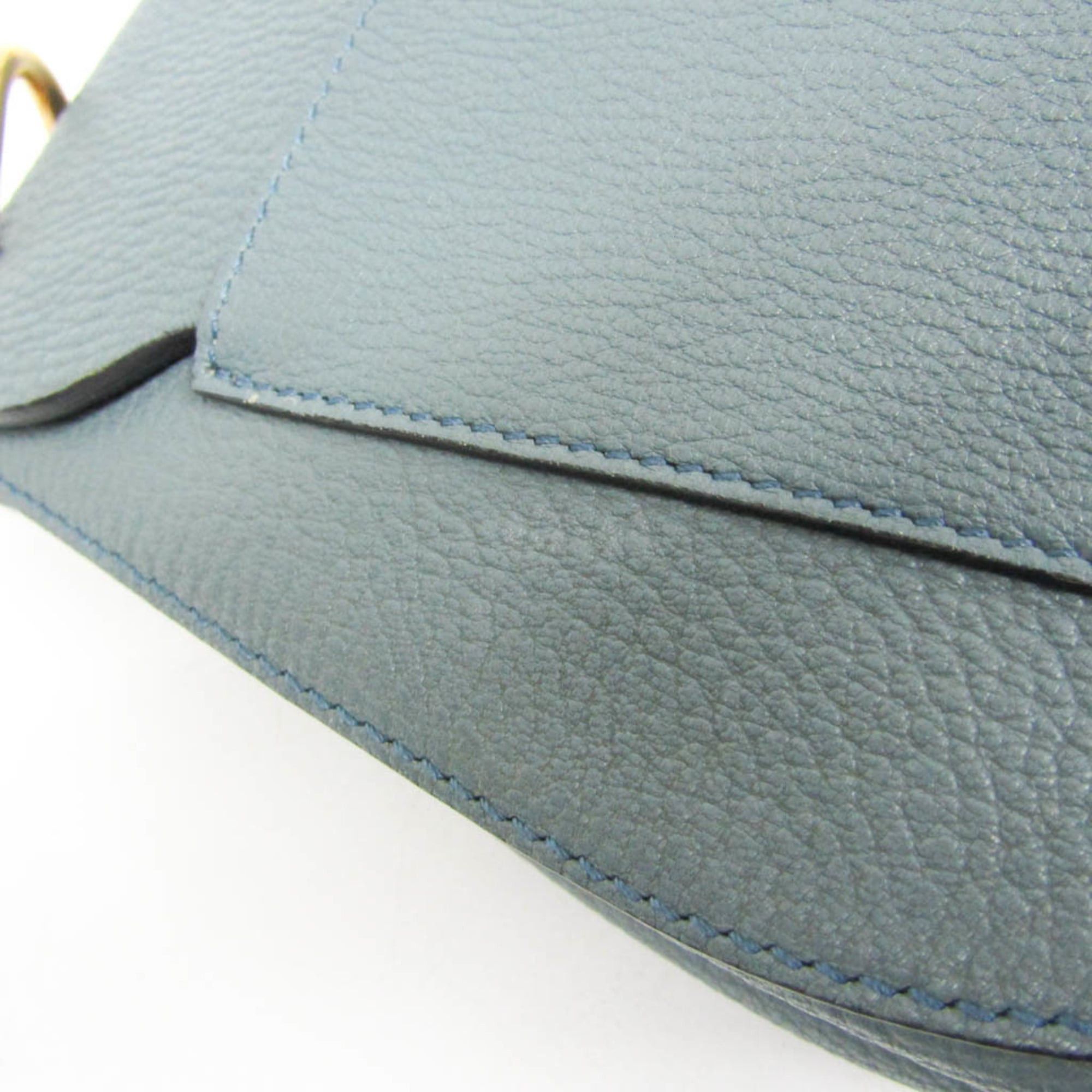 Chloe Chloé Drew Women's Leather Shoulder Bag Light Blue Size ONE SIZE - 10 Thumbnail