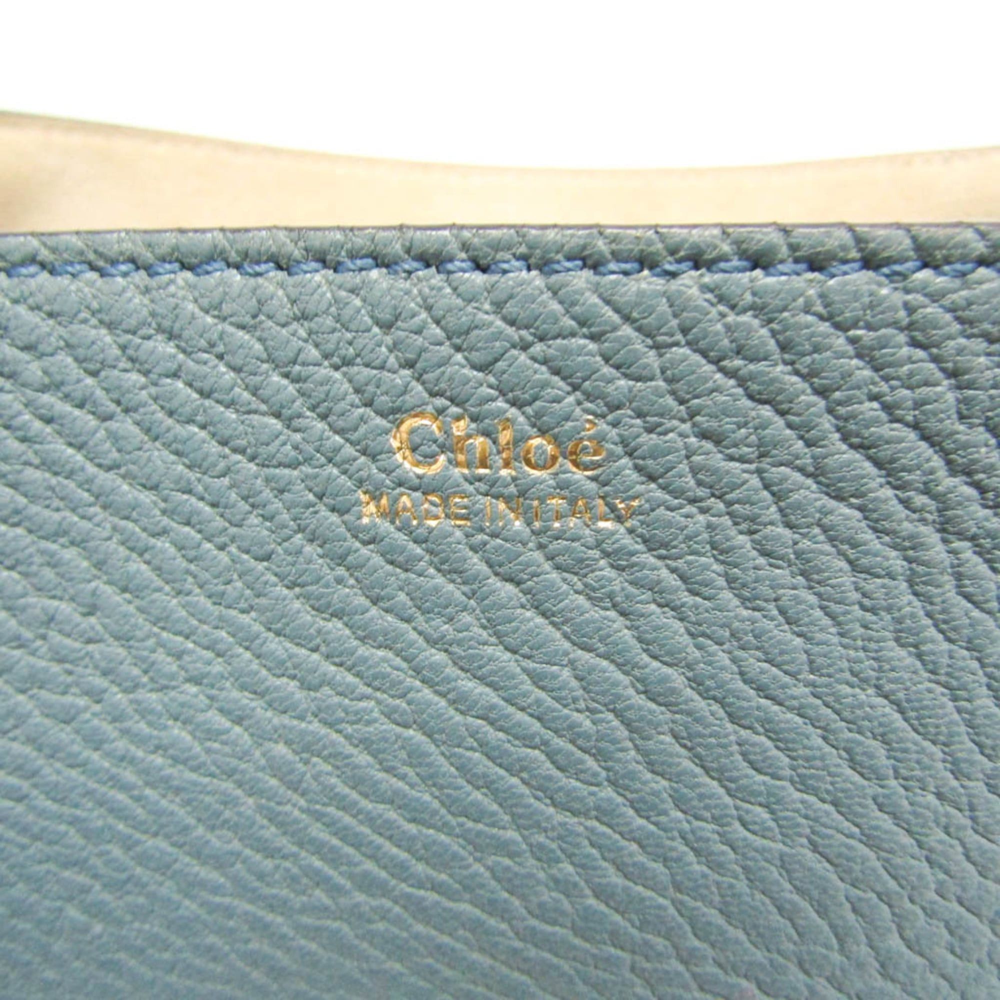 Chloe Chloé Drew Women's Leather Shoulder Bag Light Blue Size ONE SIZE - 18 Thumbnail
