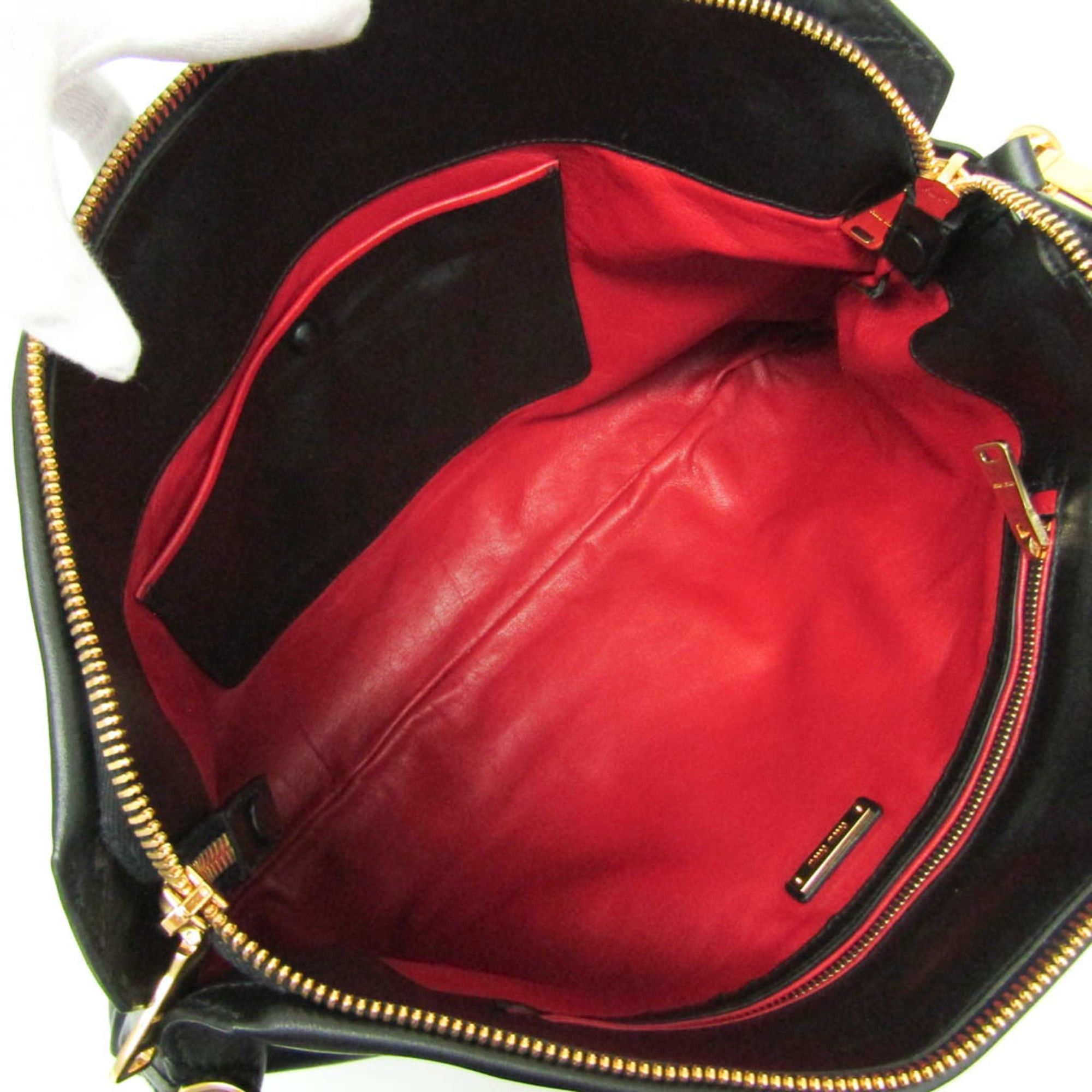 Miu Miu Miu Miu RR1917 Women's Leather Shoulder Bag Black Size ONE SIZE - 4 Thumbnail
