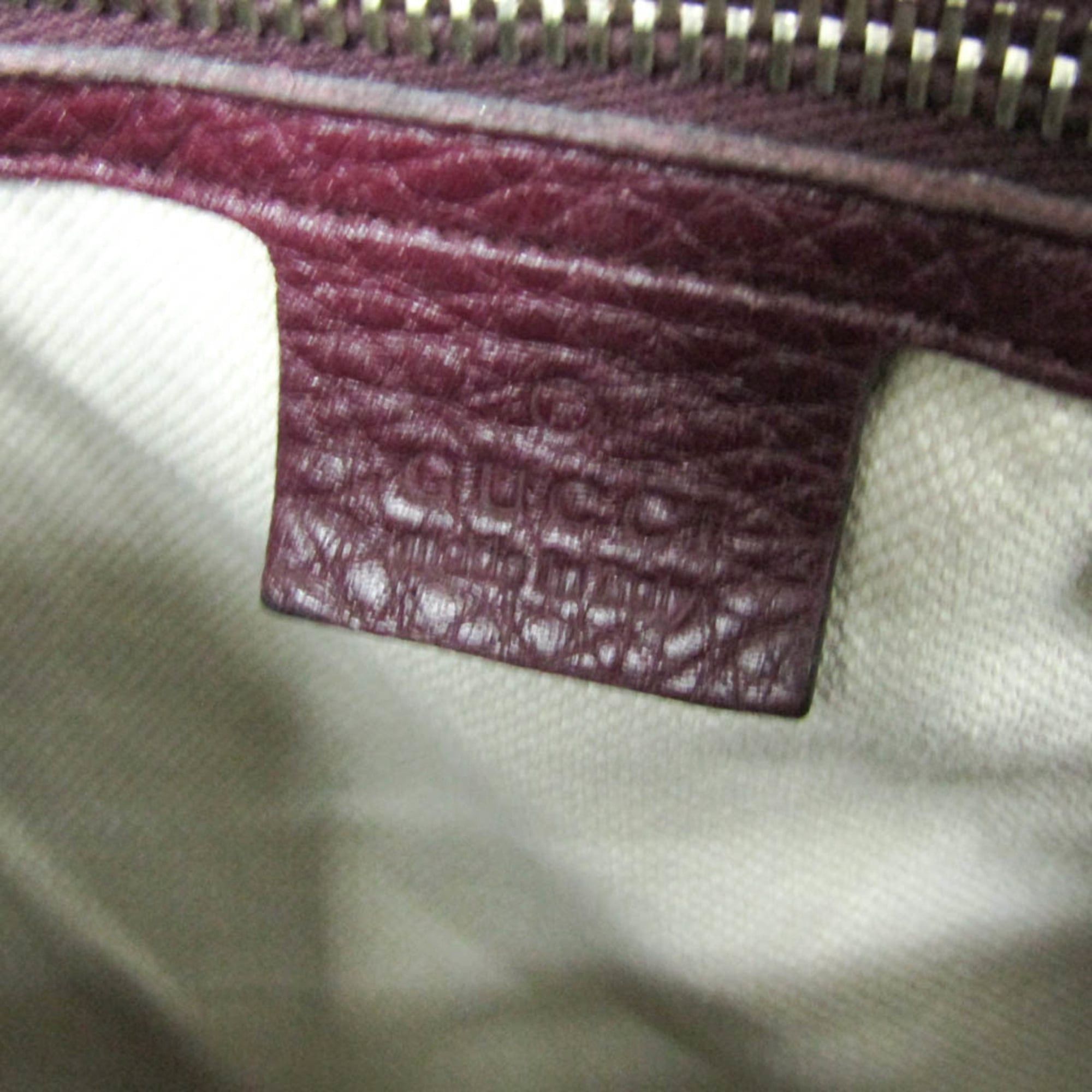 Gucci Gucci Bamboo 353124 Women's Leather Handbag Wine Size ONE SIZE - 18 Thumbnail