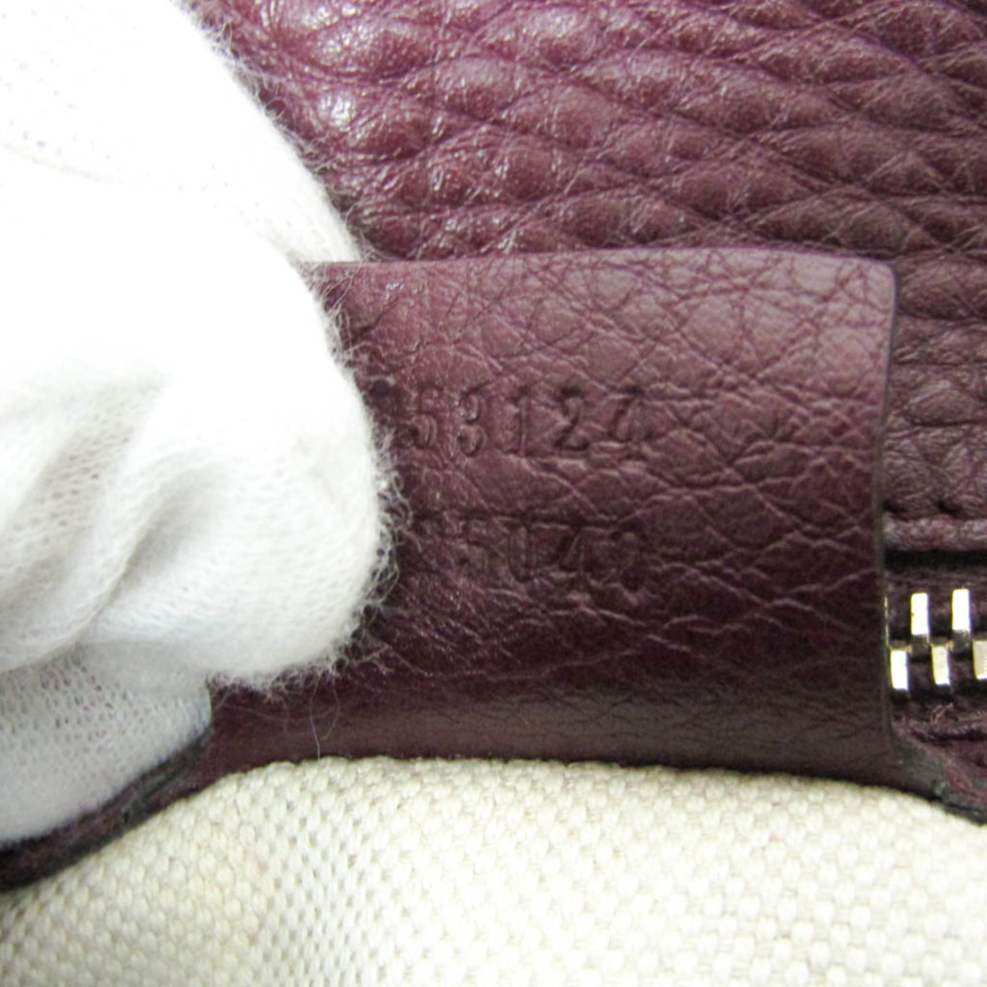 Gucci Gucci Bamboo 353124 Women's Leather Handbag Wine Size ONE SIZE - 19 Thumbnail