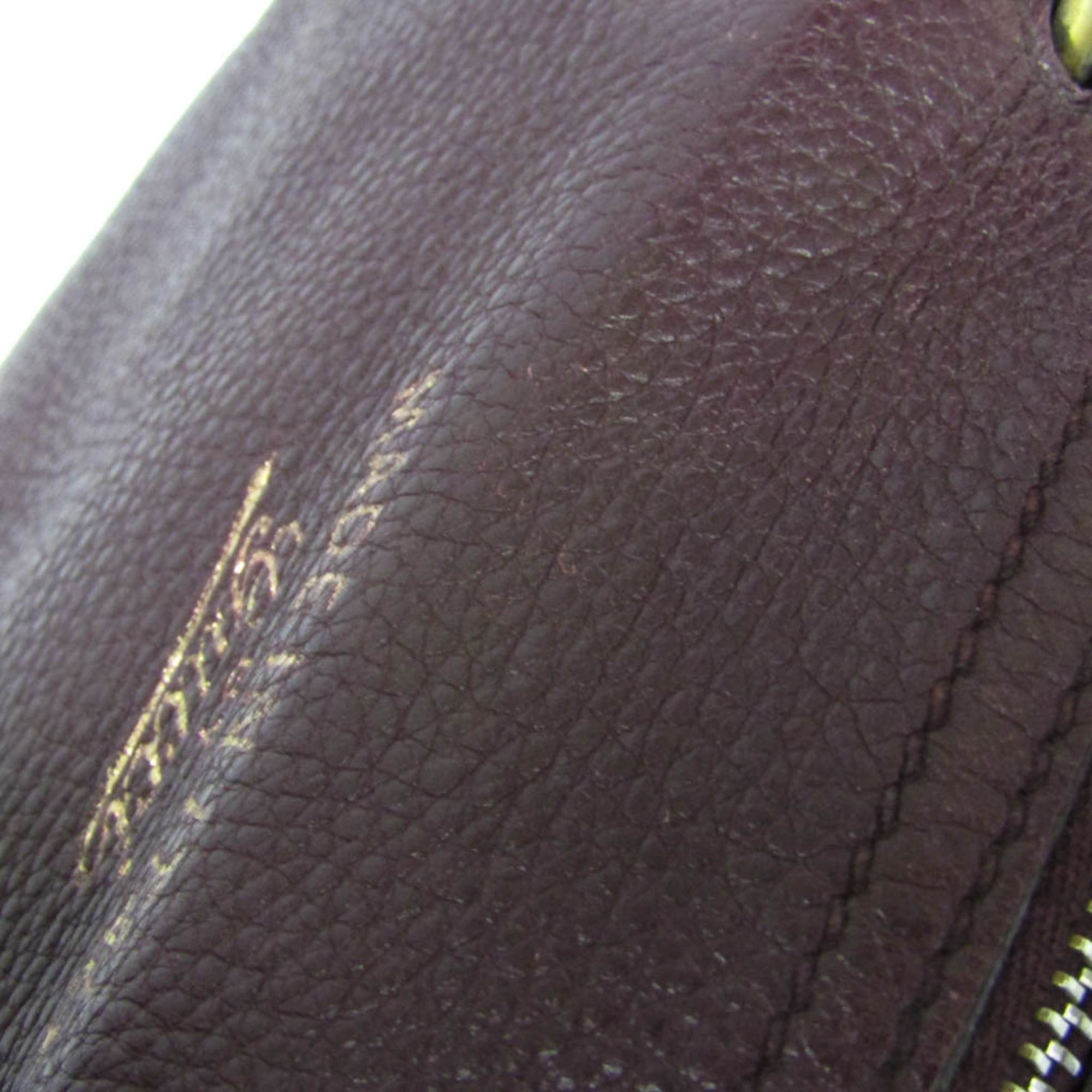 Gucci Gucci Bamboo 353124 Women's Leather Handbag Wine Size ONE SIZE - 6 Thumbnail