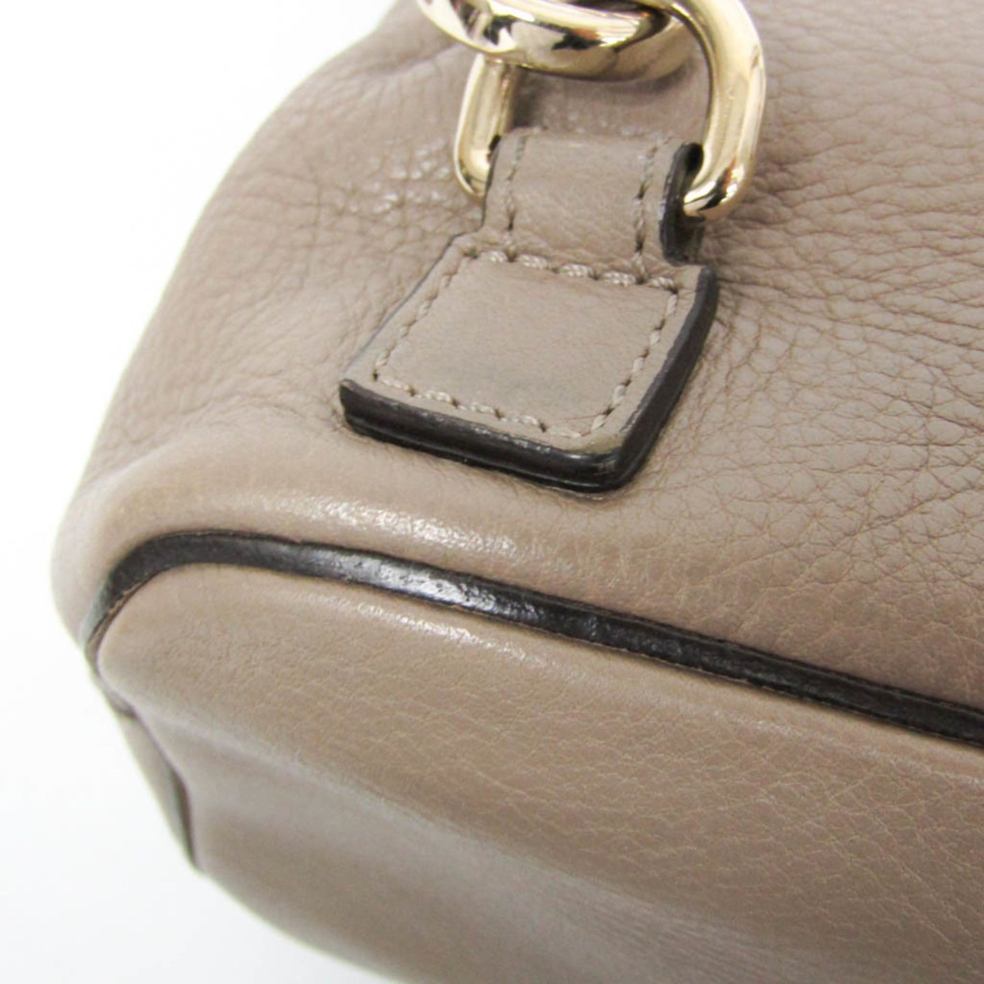 Chloe Chloé Faye Women's Leather,Suede Backpack Grayish Size ONE SIZE - 5 Thumbnail