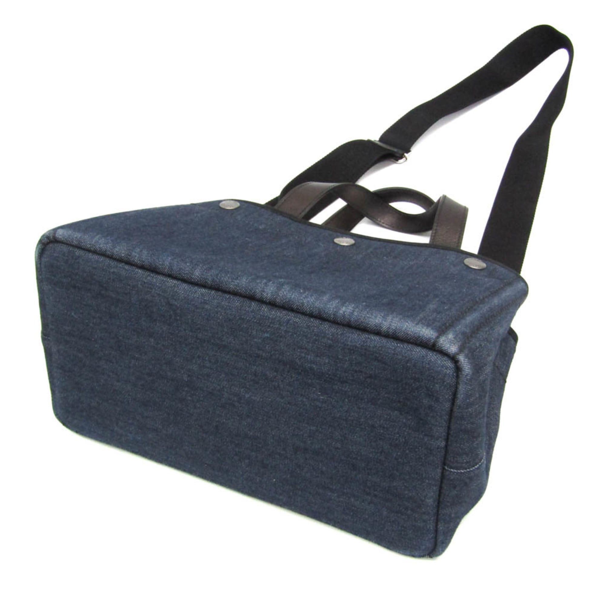 Prada Prada Denim City Calf Tote 1BG311 Women's Denim,Leather Shoulder Bag,Tote Bag Black,Blue Size ONE SIZE - 3 Thumbnail