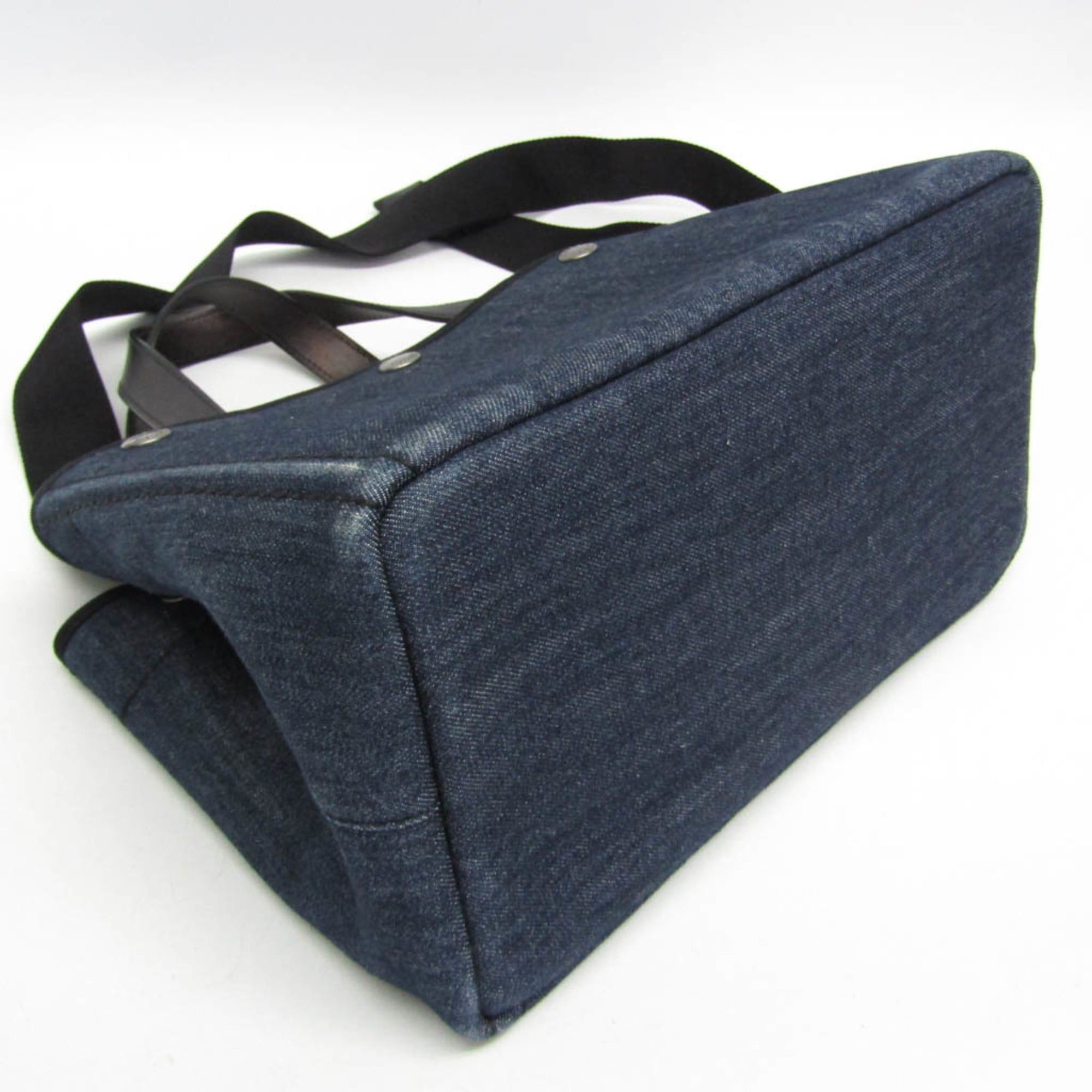 Prada Prada Denim City Calf Tote 1BG311 Women's Denim,Leather Shoulder Bag,Tote Bag Black,Blue Size ONE SIZE - 5 Thumbnail