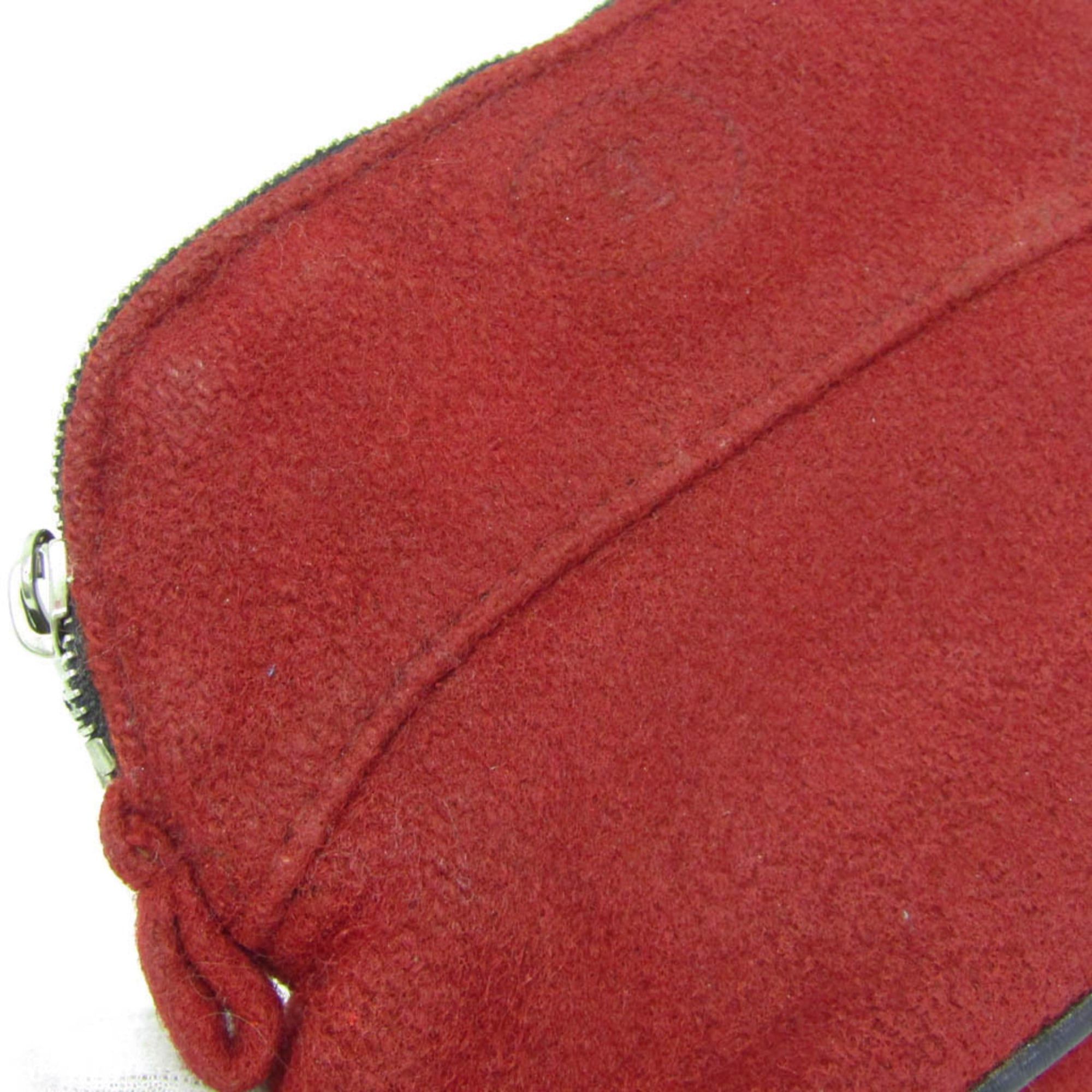 Hermes Hermes Bolide Mini Mini Women's Felt Pouch Red Color Size ONE SIZE - 9 Thumbnail