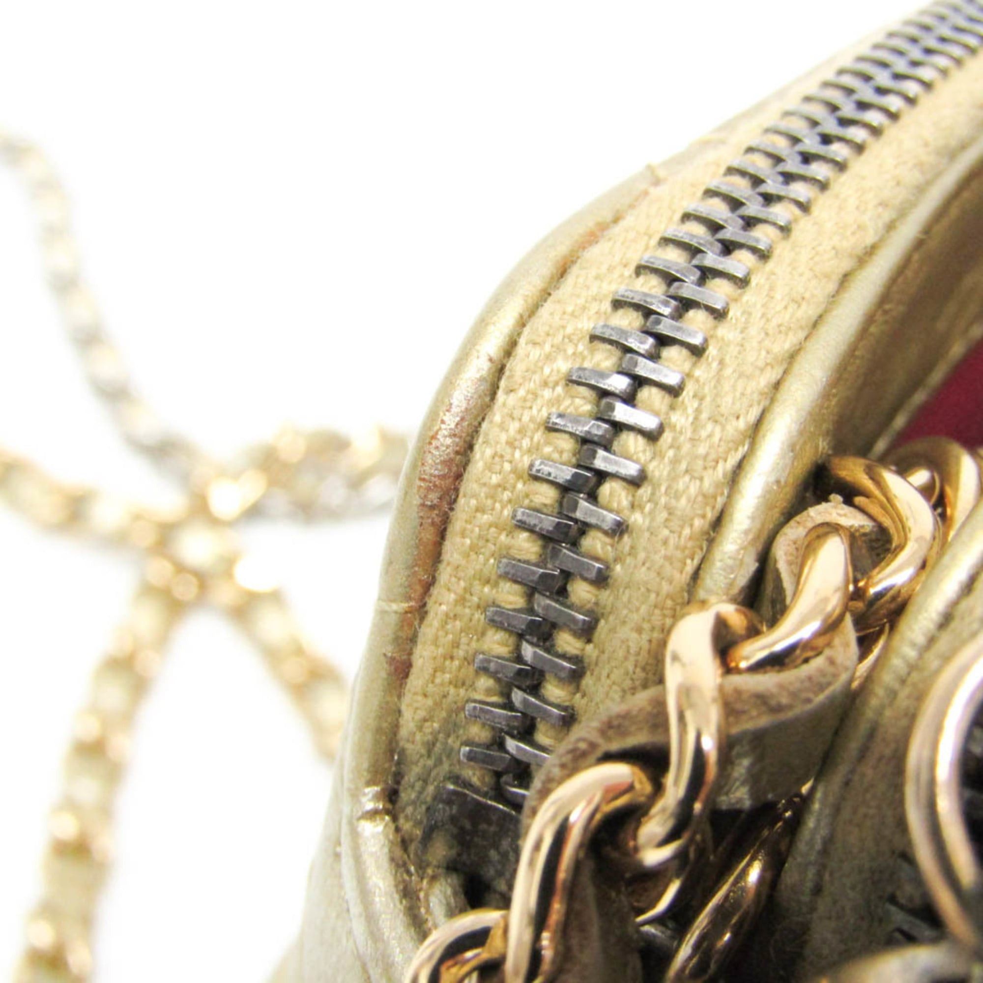 Chanel Chanel Gabriel Chain Shoulder Bag A94505 Women's Leather Shoulder Bag Gold Size ONE SIZE - 12 Thumbnail