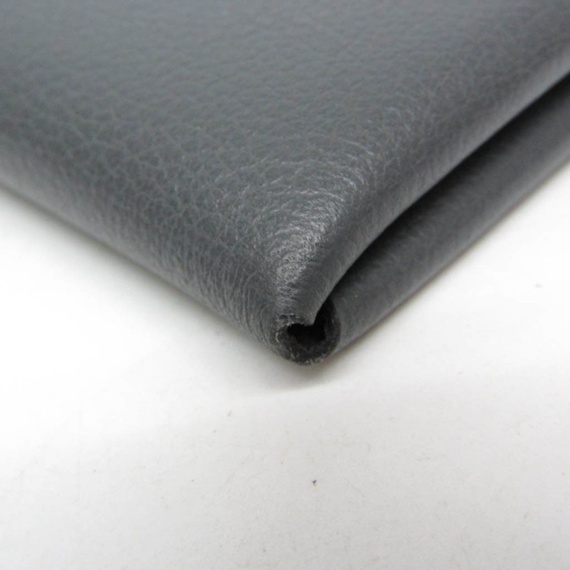 Hermes Hermes Calvi Duo Togo Leather Card Case Gray Size ONE SIZE - 6 Thumbnail