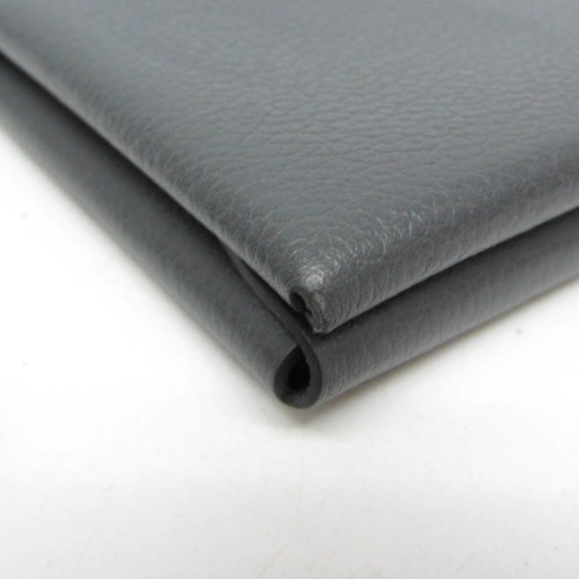 Hermes Hermes Calvi Duo Togo Leather Card Case Gray Size ONE SIZE - 8 Thumbnail