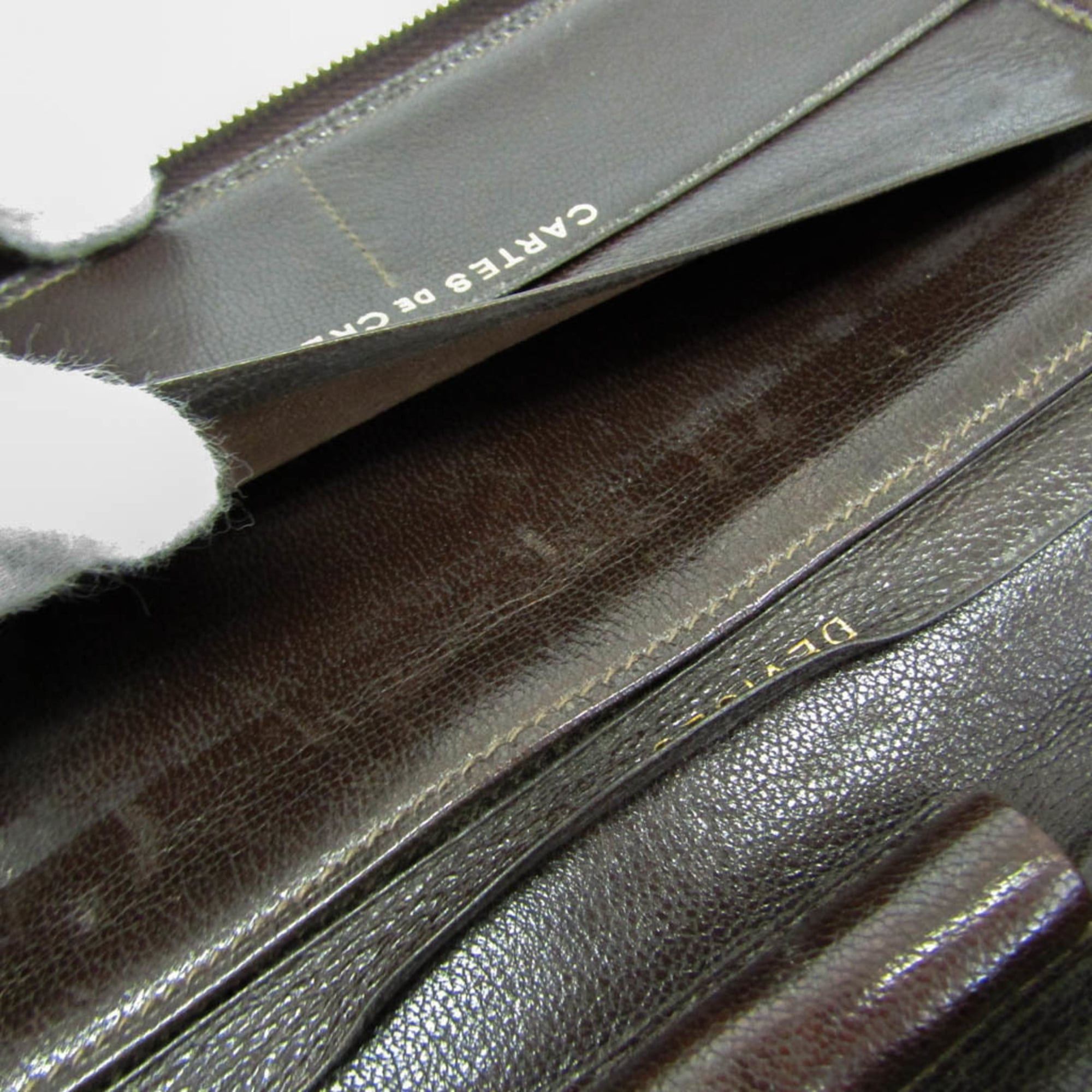 Hermes Hermes Charlie Travel Case Men,Women Box Calf Leather Long Wallet (bi-fold) Dark Brown Size ONE SIZE - 14 Thumbnail