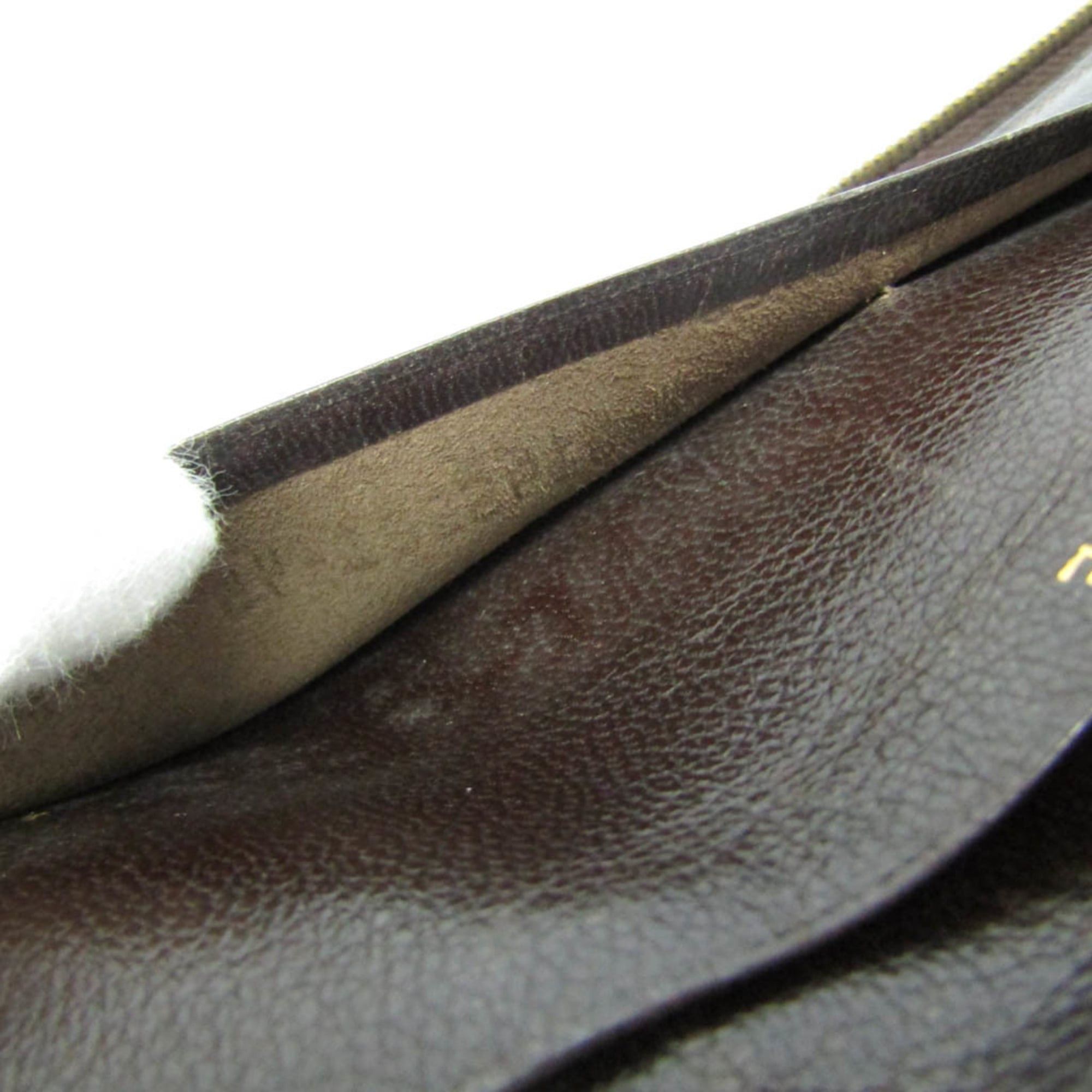 Hermes Hermes Charlie Travel Case Men,Women Box Calf Leather Long Wallet (bi-fold) Dark Brown Size ONE SIZE - 15 Thumbnail