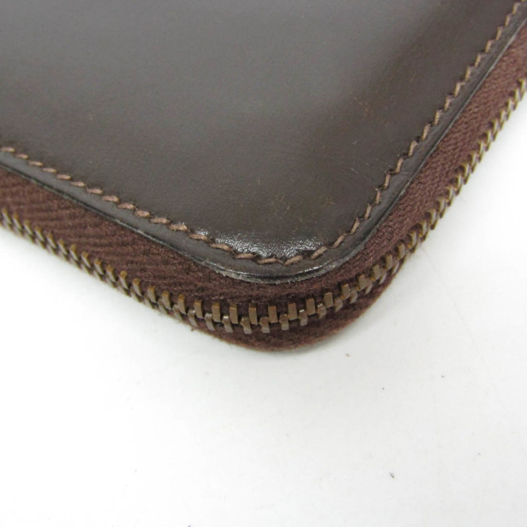 Hermes Hermes Charlie Travel Case Men,Women Box Calf Leather Long Wallet (bi-fold) Dark Brown Size ONE SIZE - 5 Thumbnail