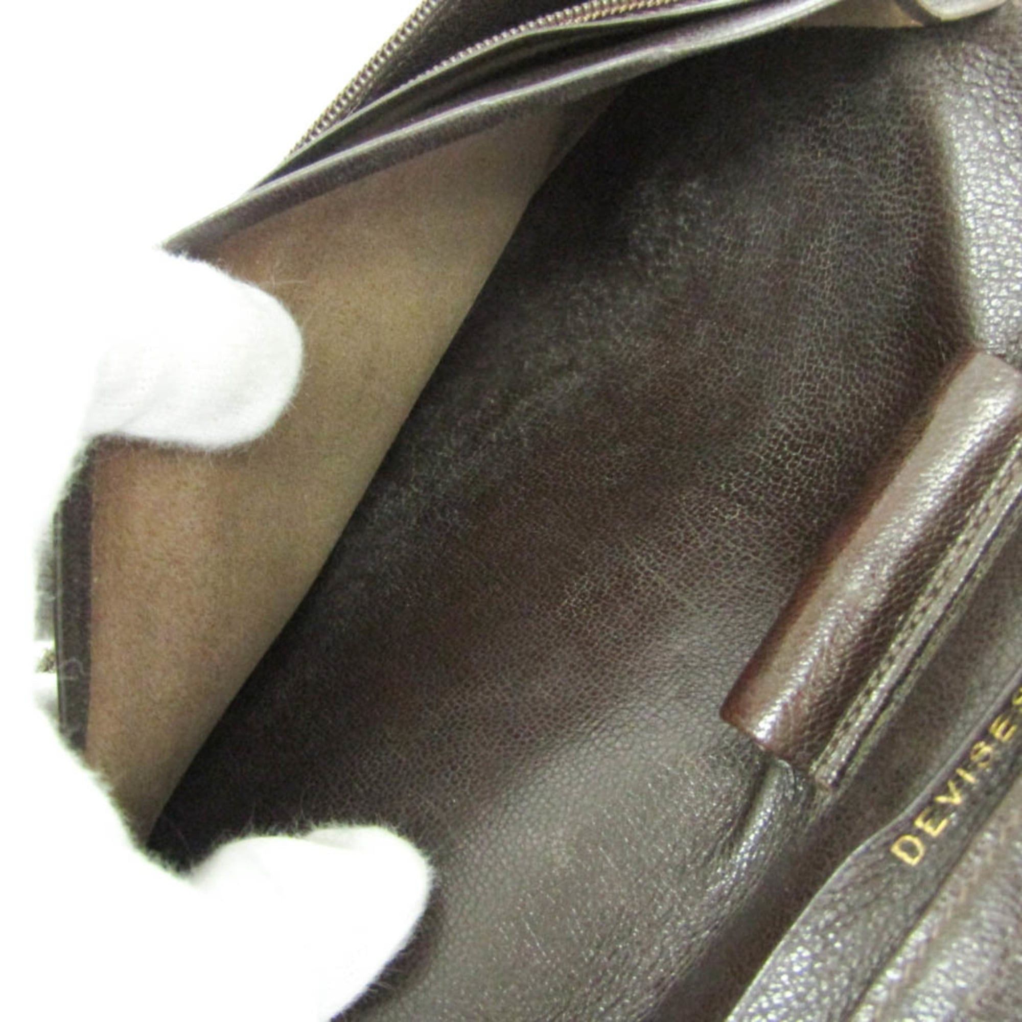 Hermes Hermes Charlie Travel Case Men,Women Box Calf Leather Long Wallet (bi-fold) Dark Brown Size ONE SIZE - 17 Thumbnail