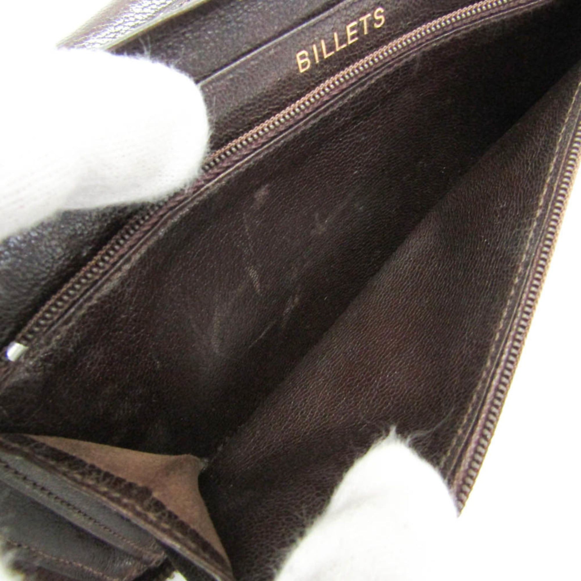 Hermes Hermes Charlie Travel Case Men,Women Box Calf Leather Long Wallet (bi-fold) Dark Brown Size ONE SIZE - 4 Thumbnail